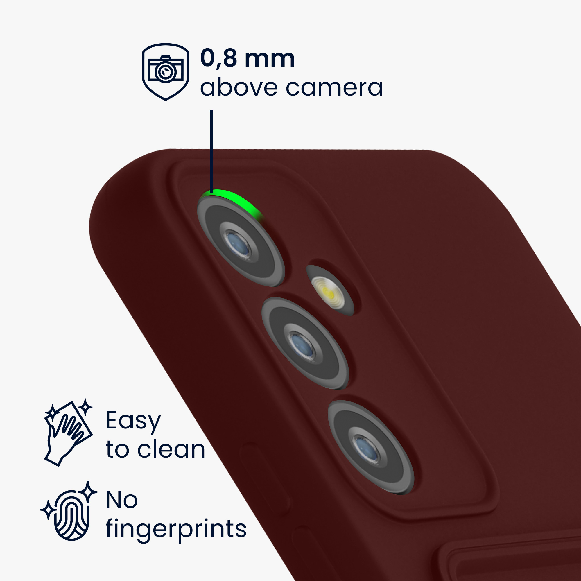 TPU kryt pro Samsung Galaxy A54 5G s přihrádkou na kartu, nárazuvzdorný, pro bezdrátové nabíjení kwmobile ‑ cihlově červená