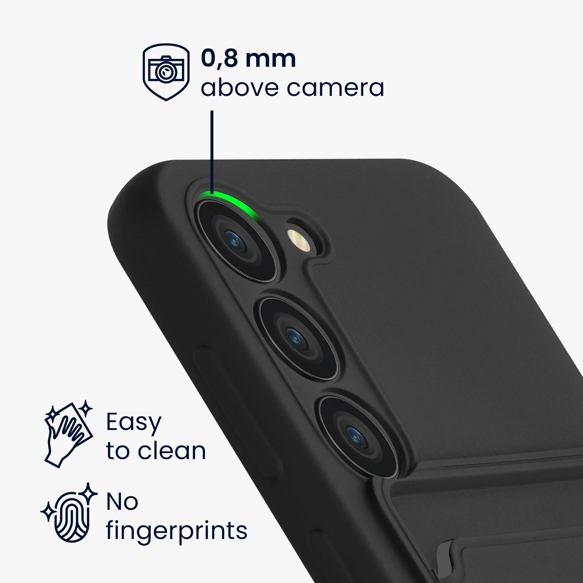 Kryt na mobil Galaxy S23 kwmobile s kartou černá