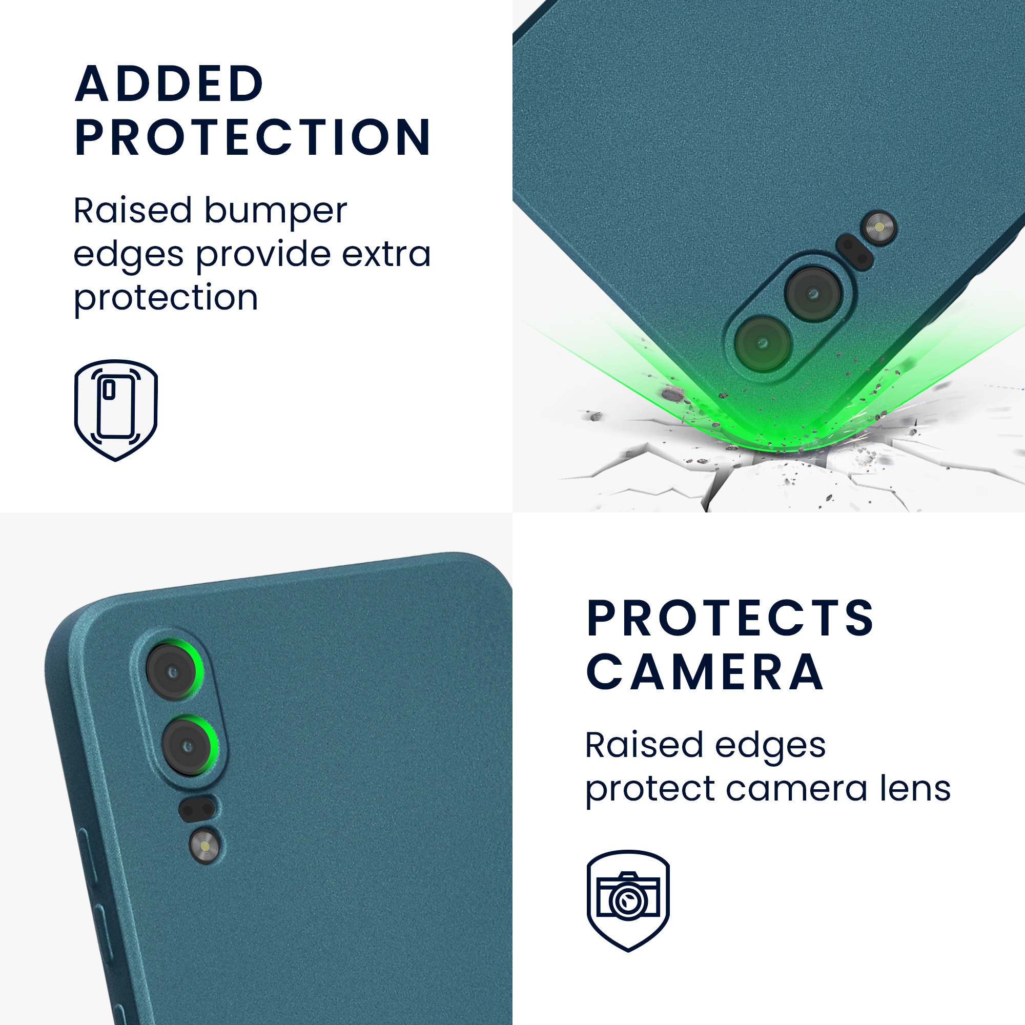 Kryt kwmobile Huawei P20, metalická karibská modrá