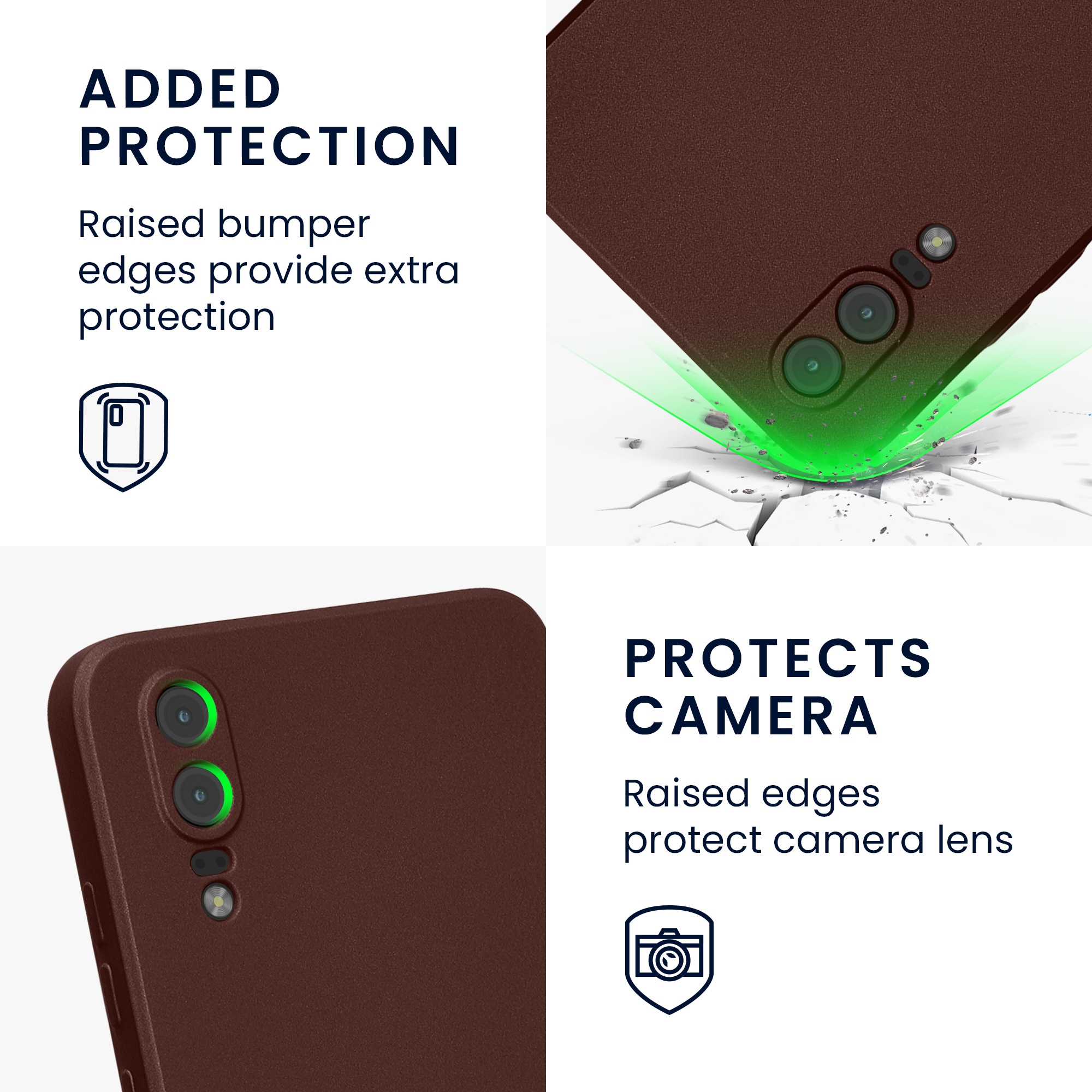 Pouzdro pro Huawei P20 kwmobile metalické TPU - metalická hnědočervená