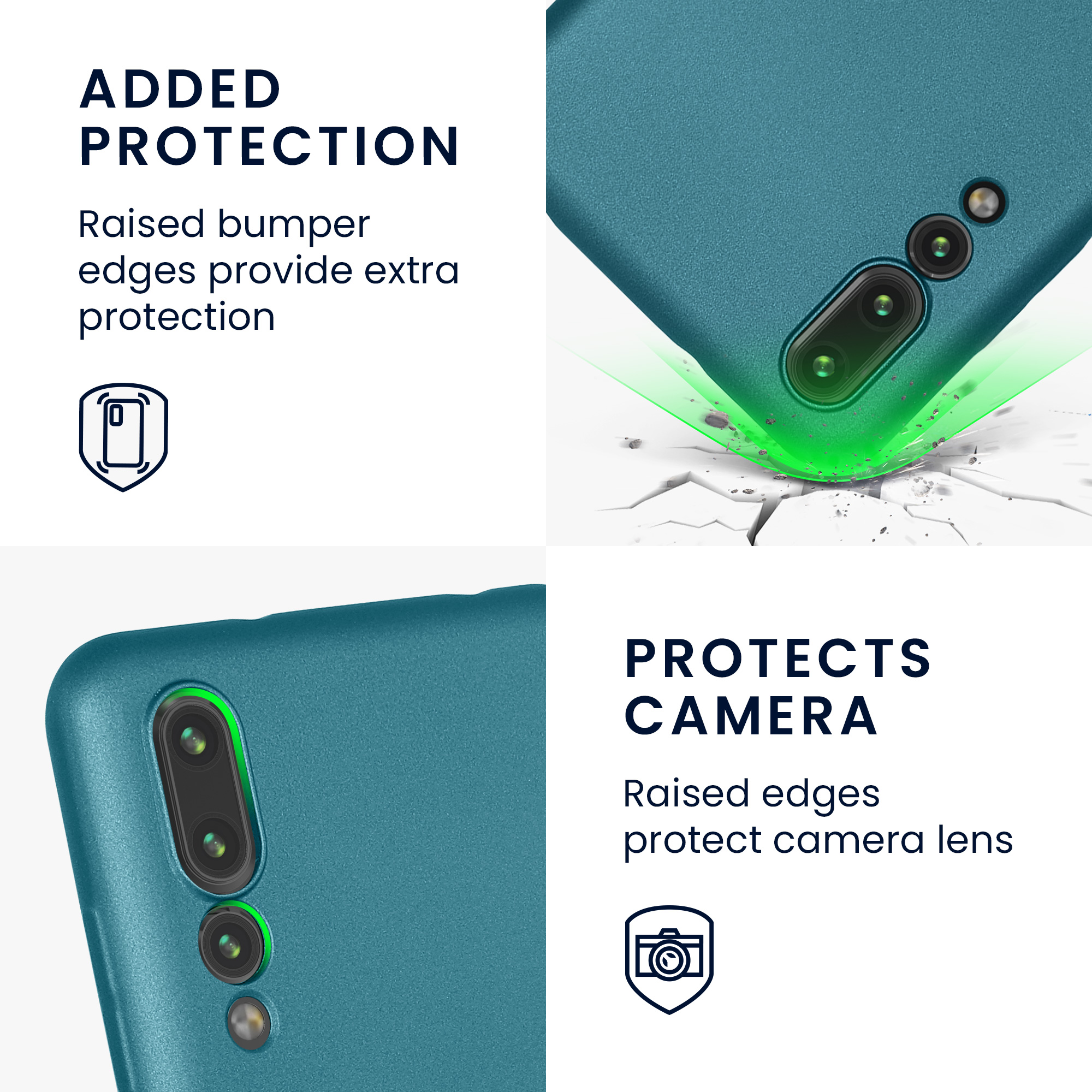 Kryt kwmobile Huawei P20 Pro, metalická karibská modrá