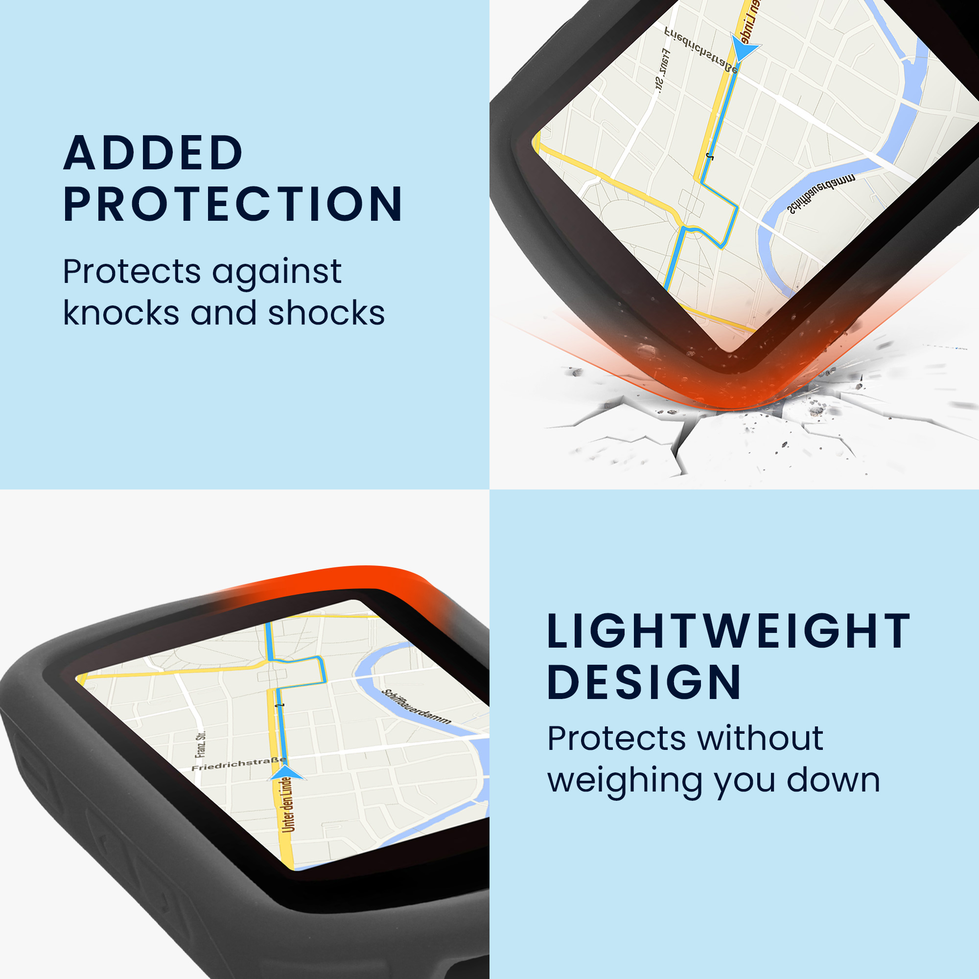 Silikonové pouzdro cyklo GPS Garmin Edge 840 / Edge 540 kwmobile černá