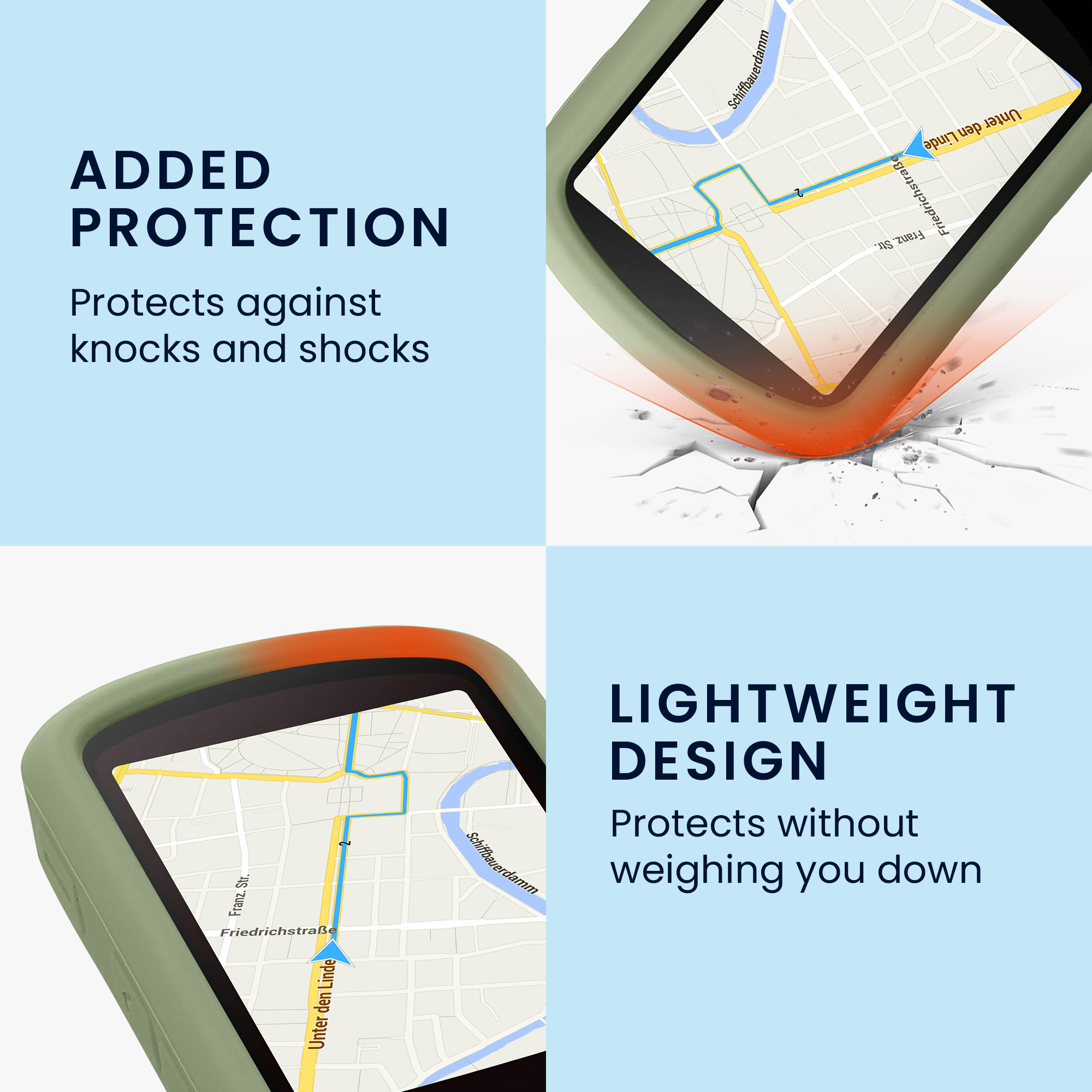 Silikonové pouzdro cyklo GPS Garmin Edge 840 / Edge 540 kwmobile průhledná