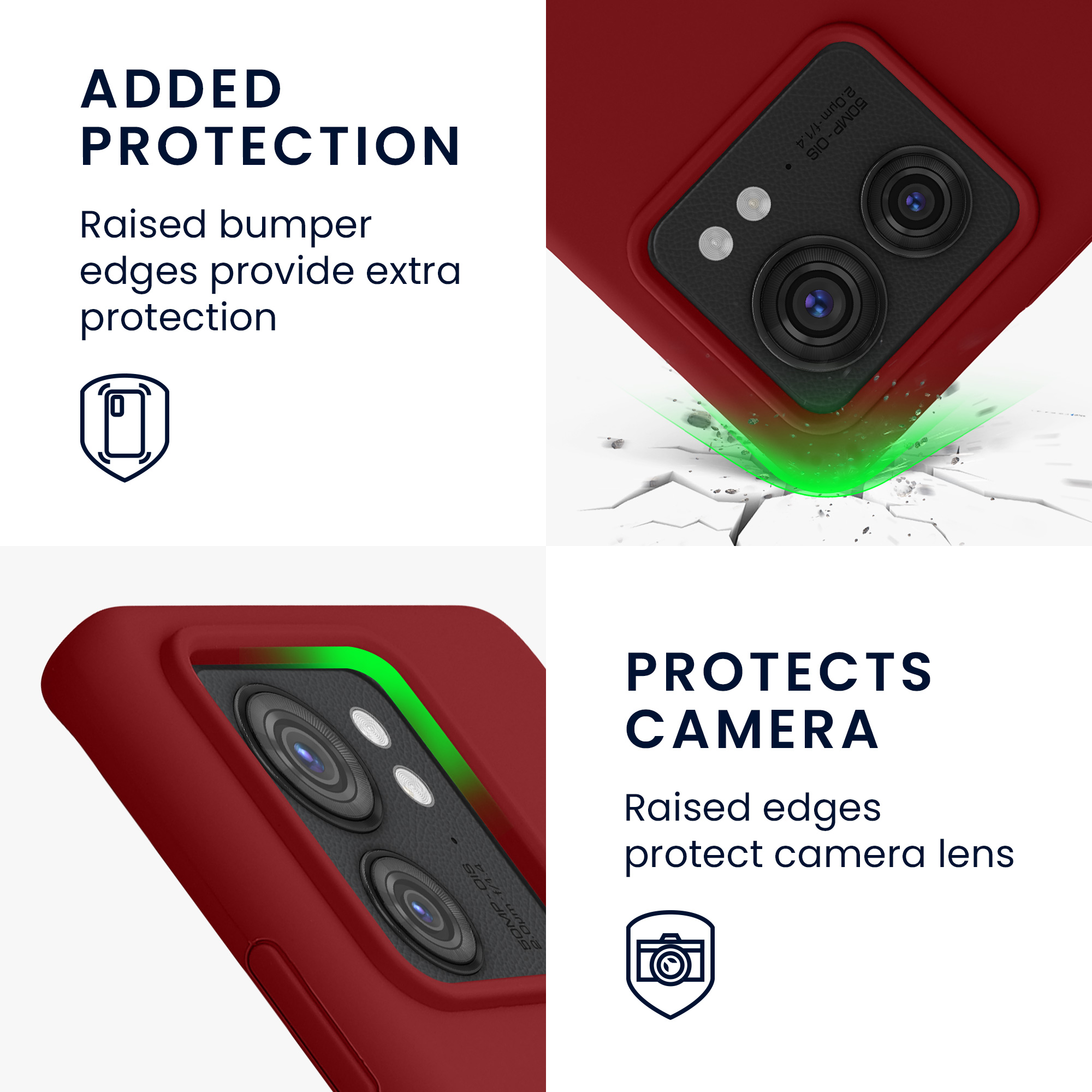 TPU kryt na mobil Motorola Edge 40 kwmobile TPU rebarborově červený