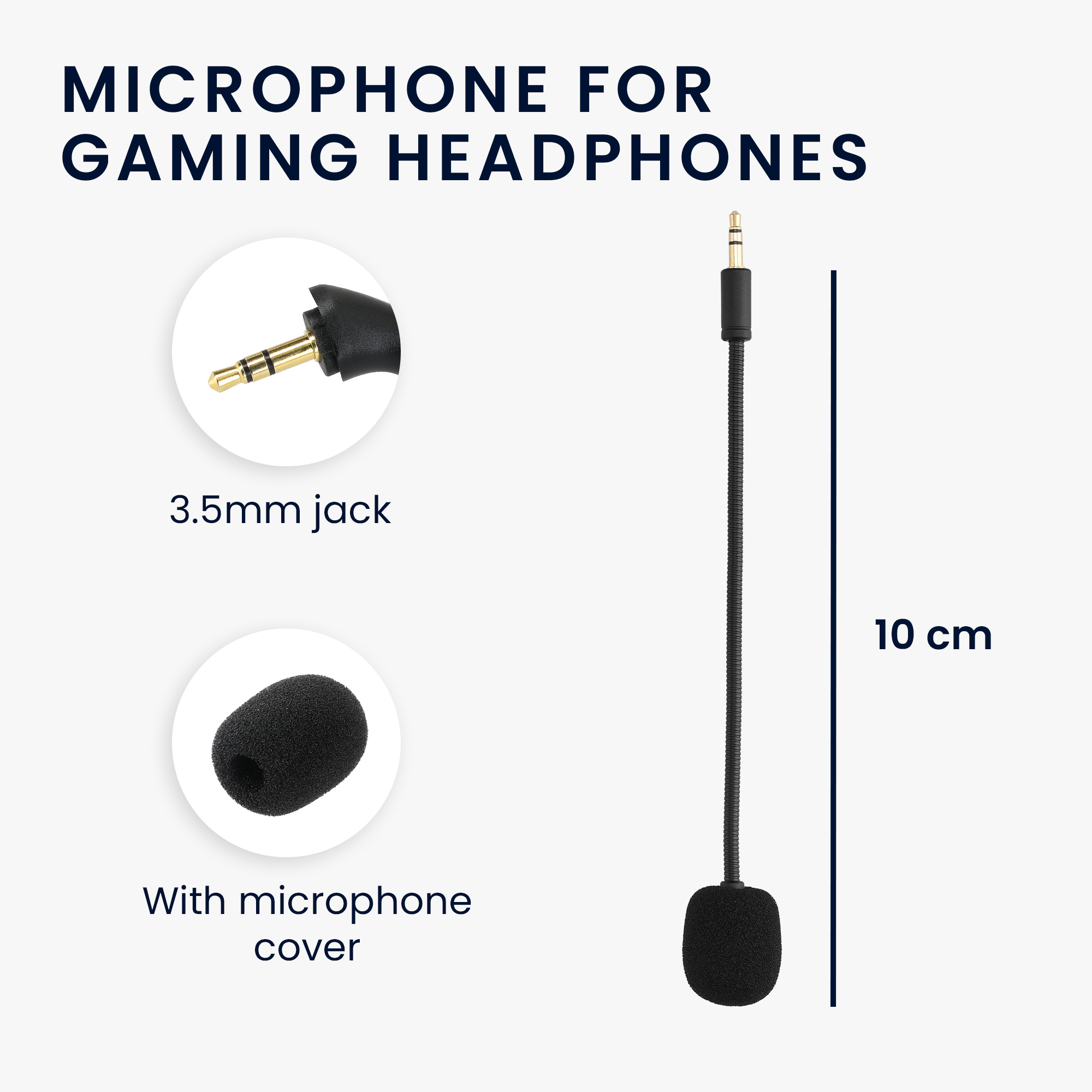 Náhradní mikrofon herní headset Razer Electra V2 / Electra V1 kwmobile černý