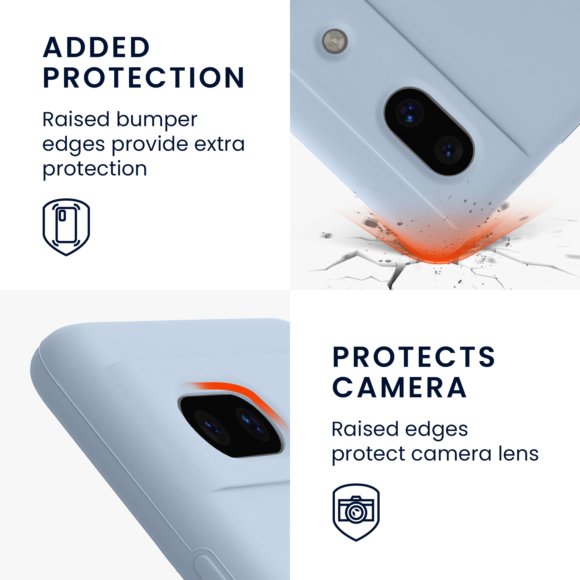 TPU kryt kwmobile Google Pixel 7a - světle modrý matný