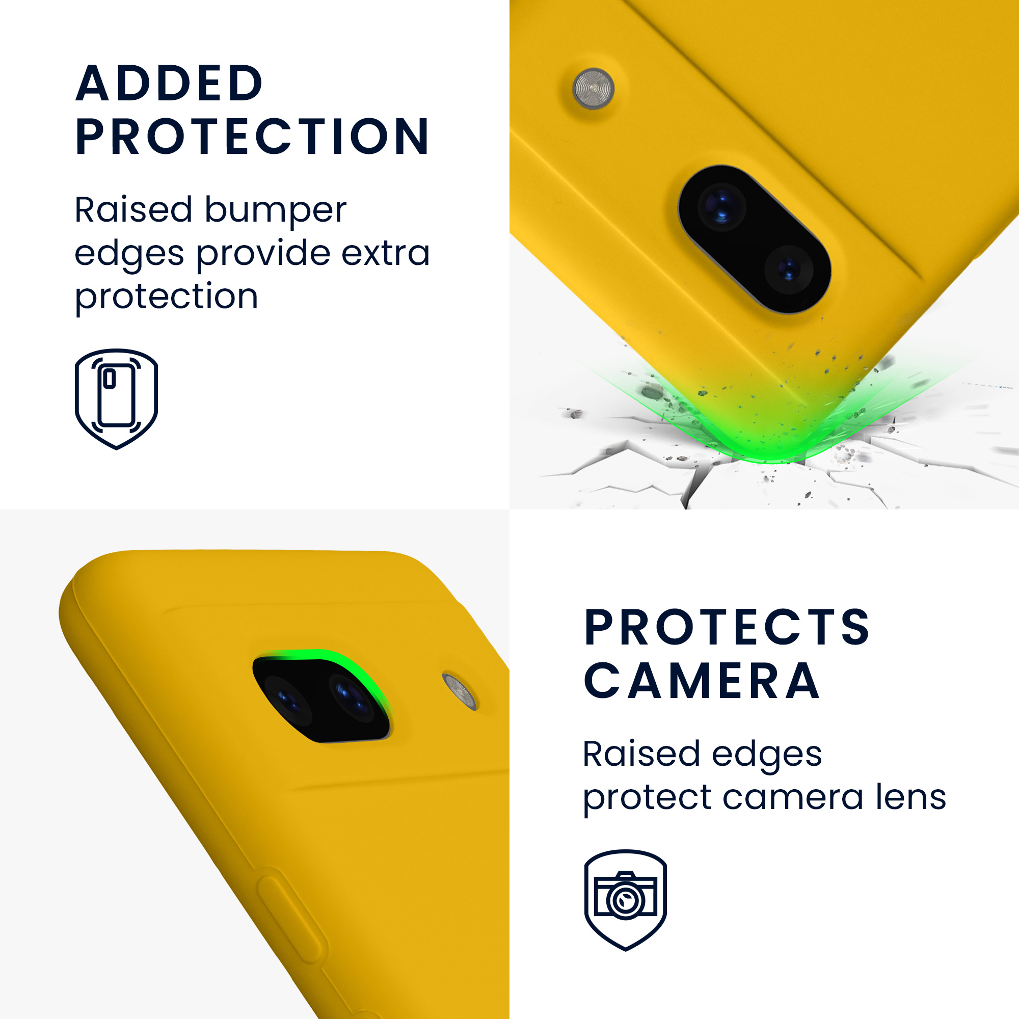 TPU kryt kwmobile Google Pixel 7a - zářivě žlutý