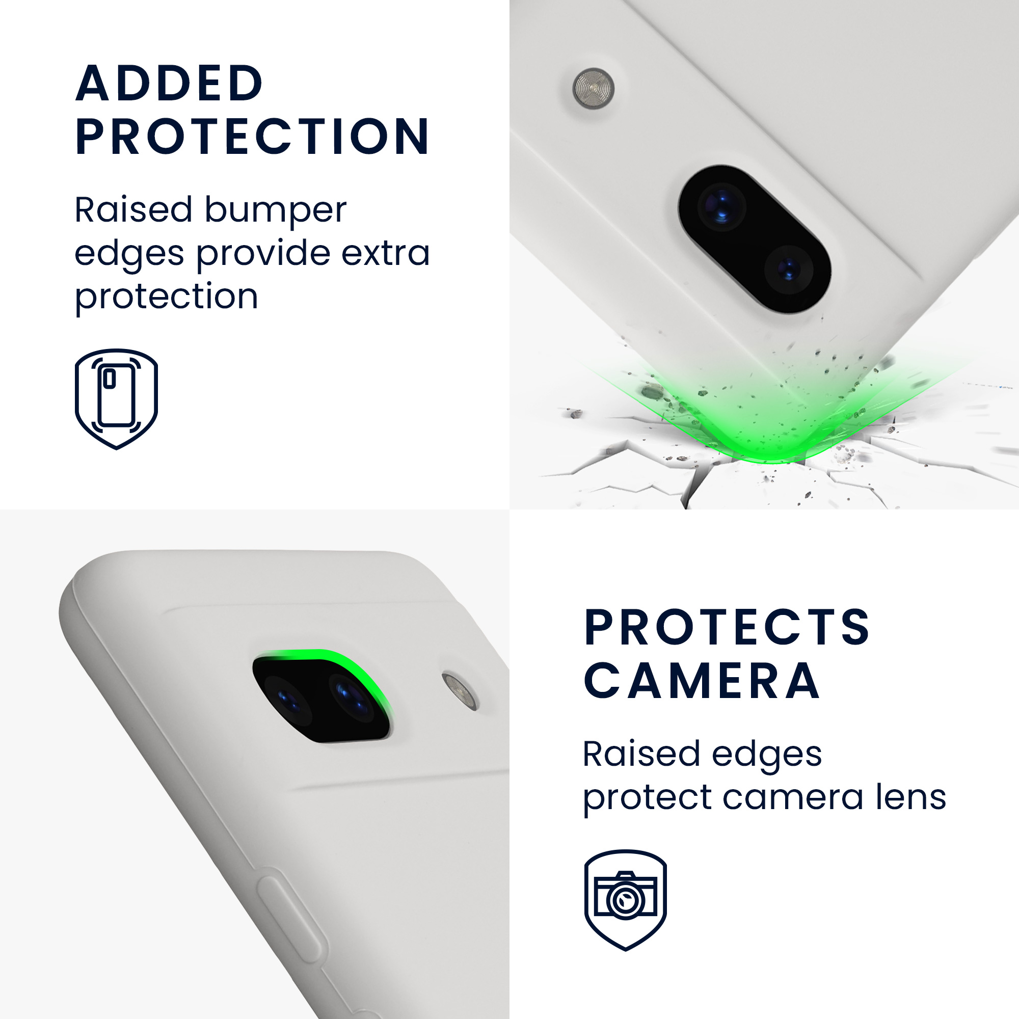 TPU kryt kwmobile Google Pixel 7a - White Matte