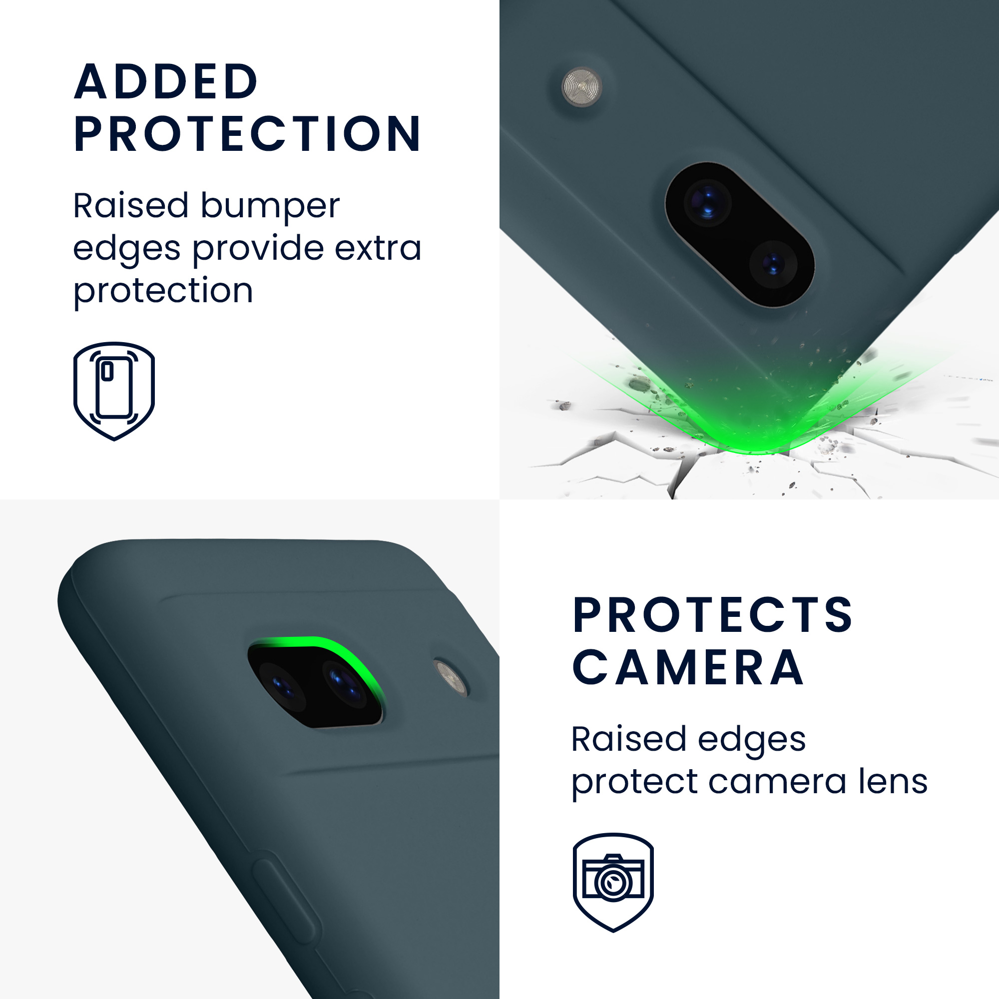 TPU kryt kwmobile Google Pixel 7a - Dark Slate