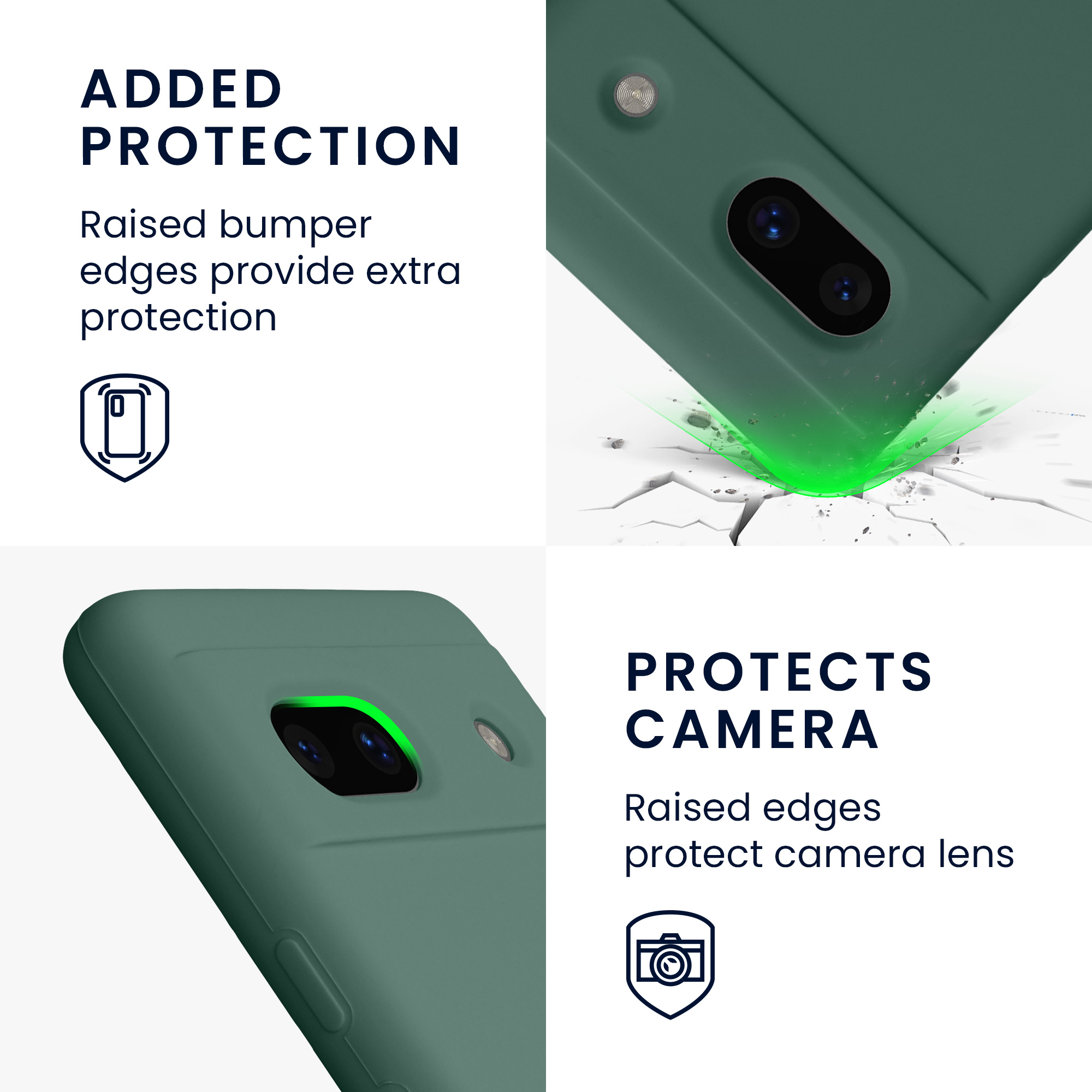 Pouzdro pro Google Pixel 7a kwmobile silikonové - lesní zelená