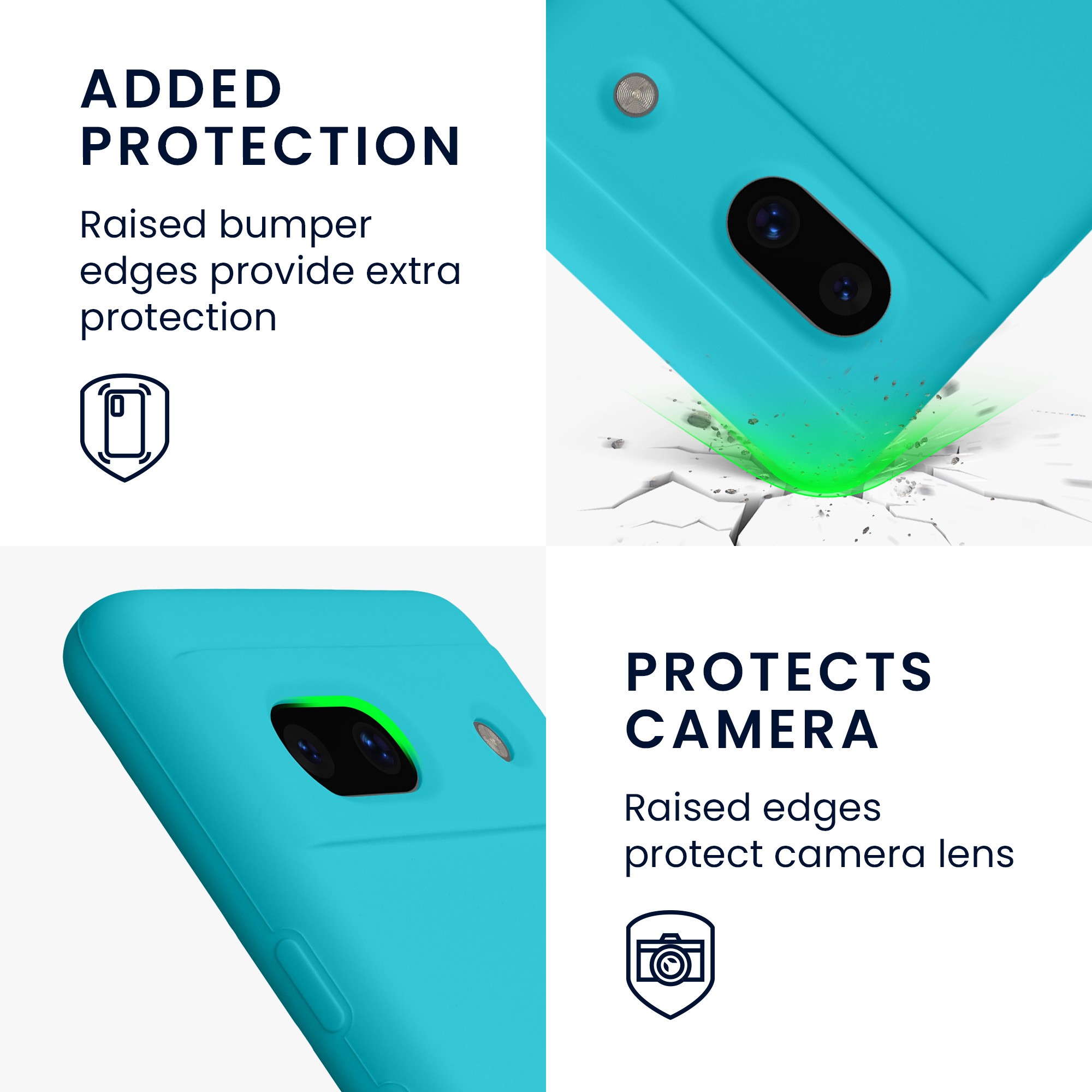 TPU kryt kwmobile Google Pixel 7a - ledově modrý Cool Glacier