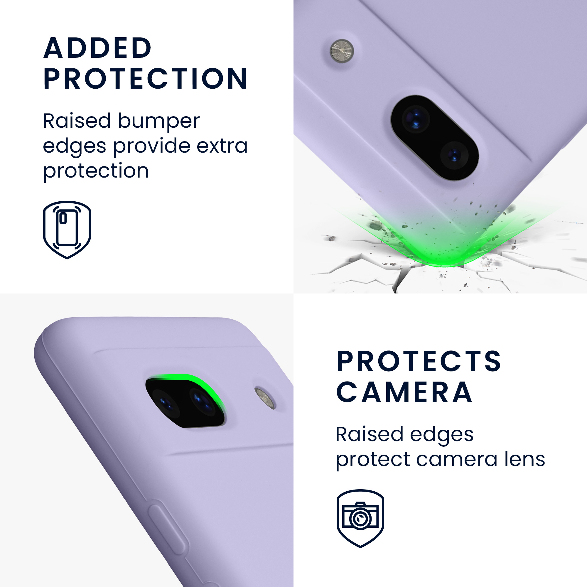 TPU silikonový kryt pro Google Pixel 7a, měkký povrch kwmobile ‑ levandulová