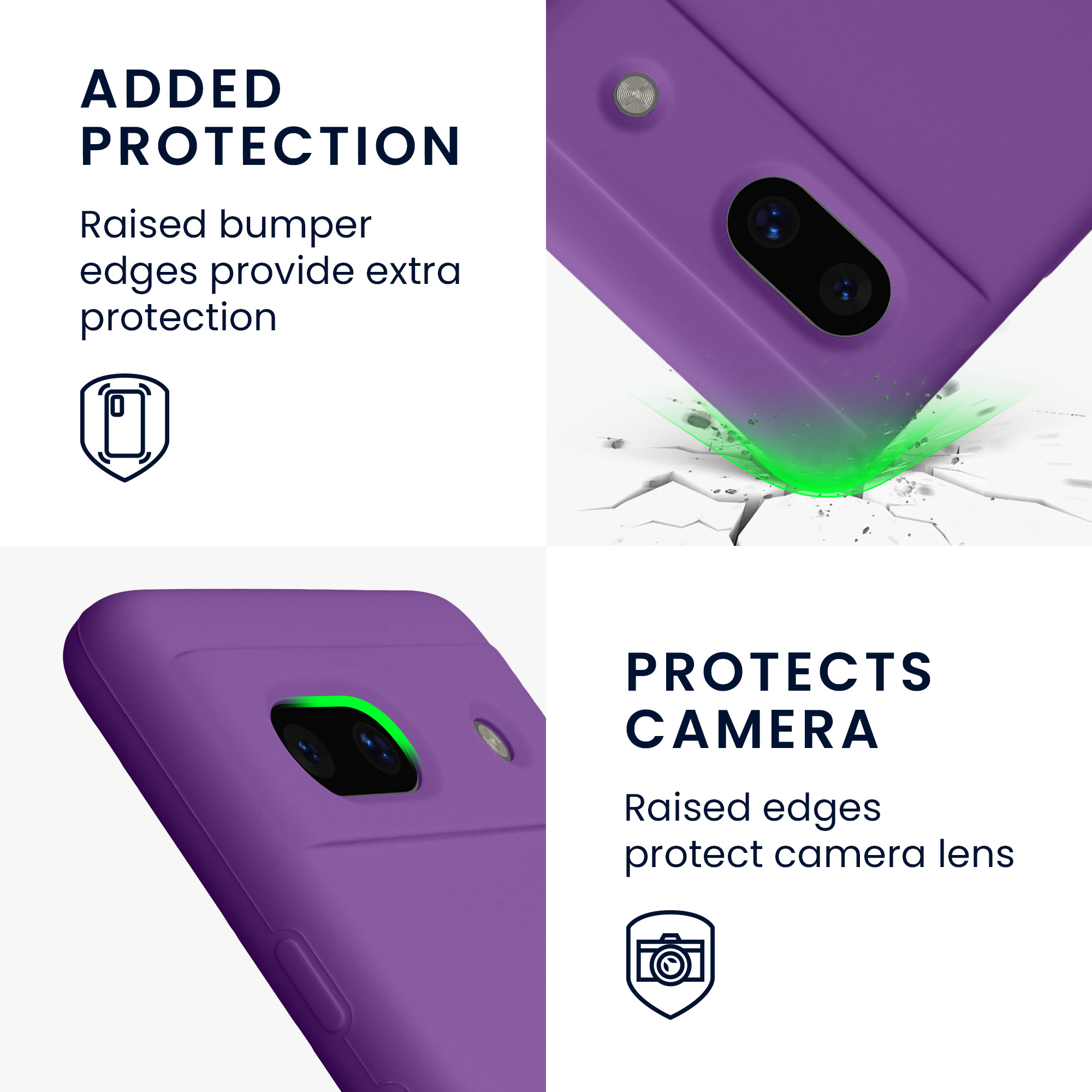 TPU kryt kwmobile Google Pixel 7a - Orchid Purple