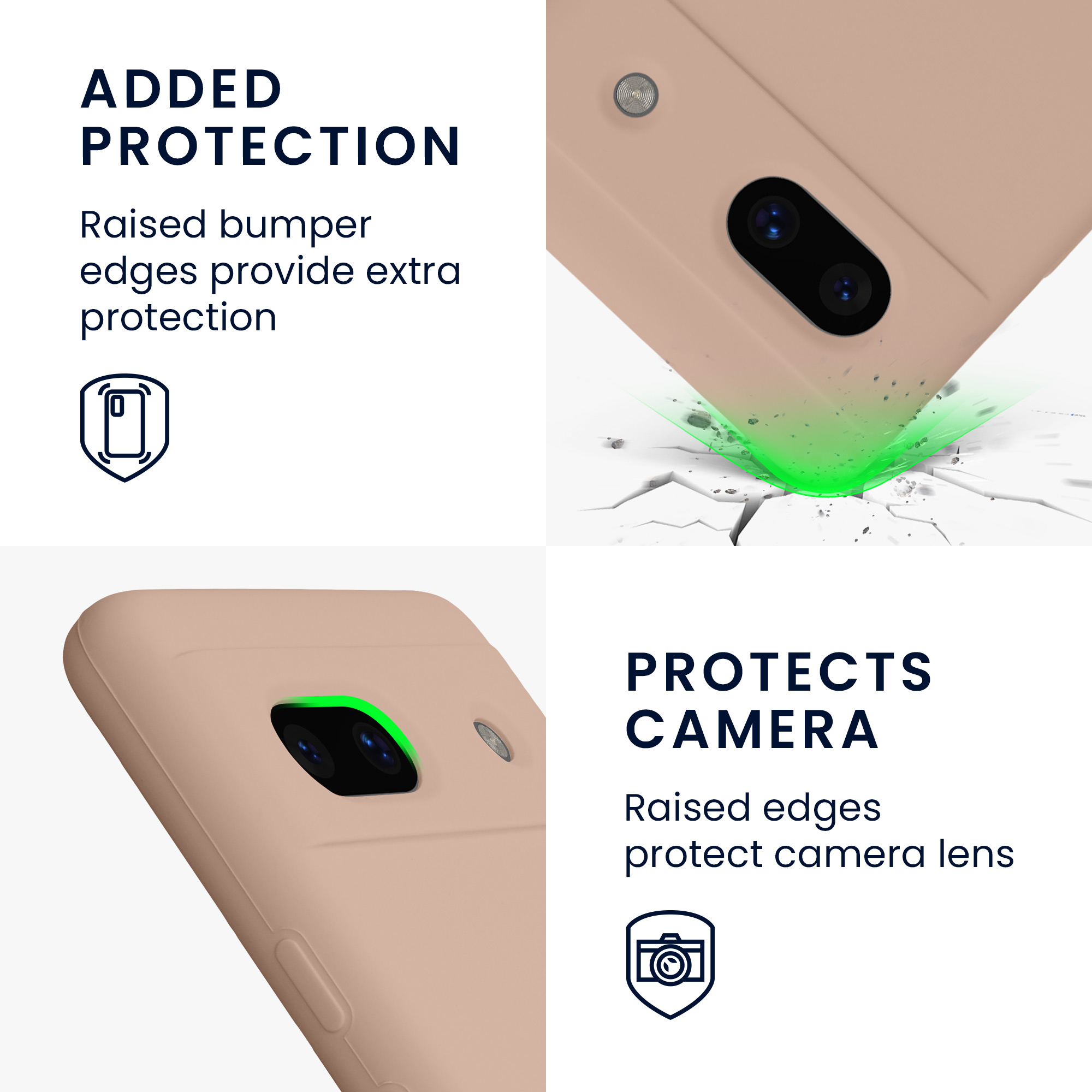 TPU kryt kwmobile Google Pixel 7a - matně starorůžový