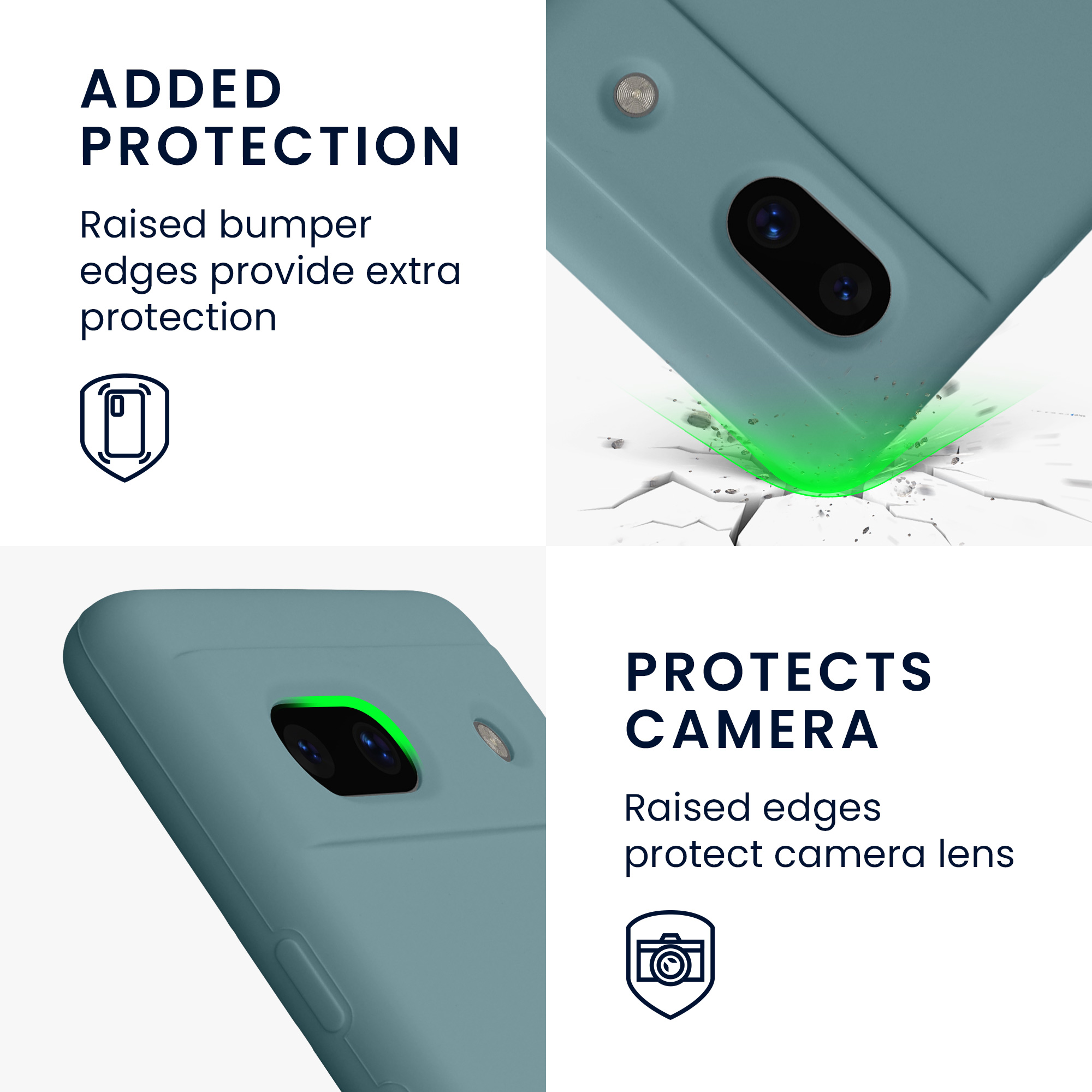 TPU silikonový kryt pro Google Pixel 7a, měkký povrch kwmobile ‑ kamenná béžová