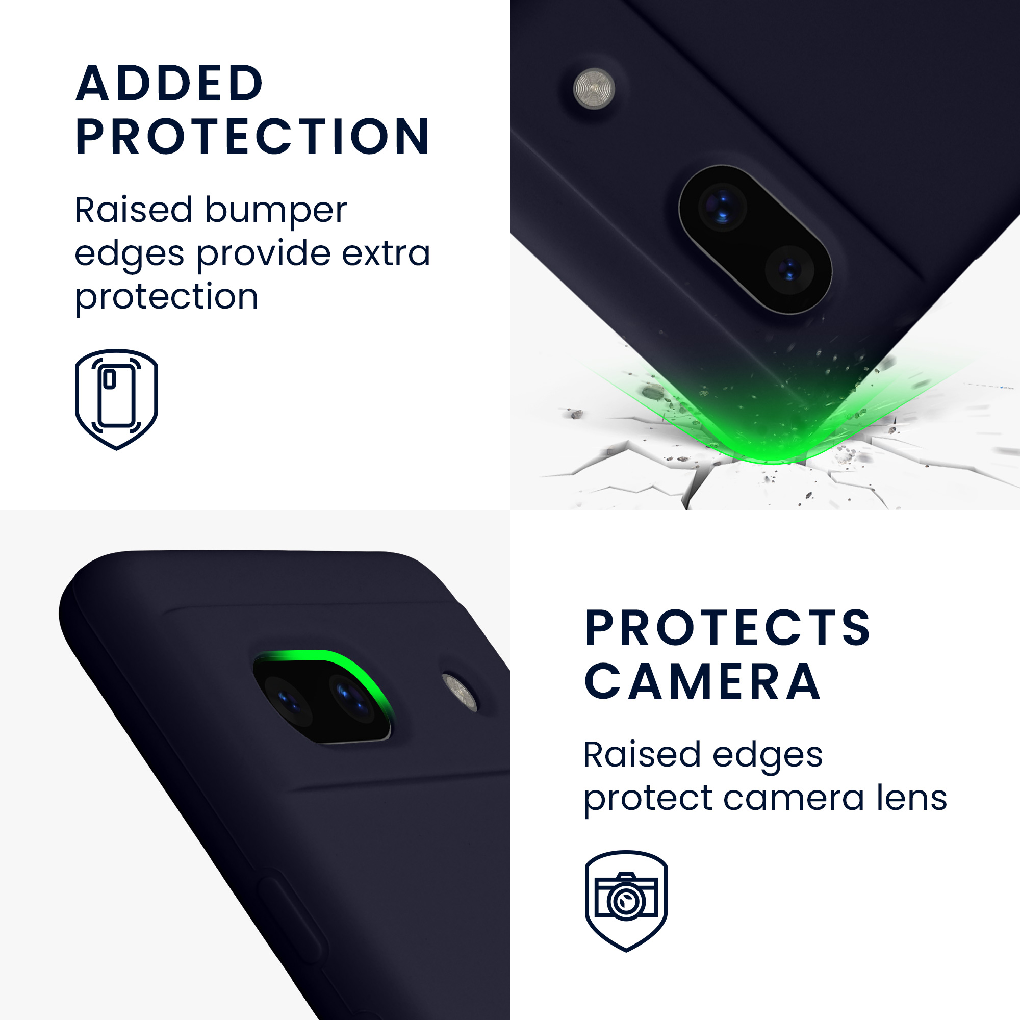 TPU kryt kwmobile Google Pixel 7a - tmavě modrý Deep Ocean