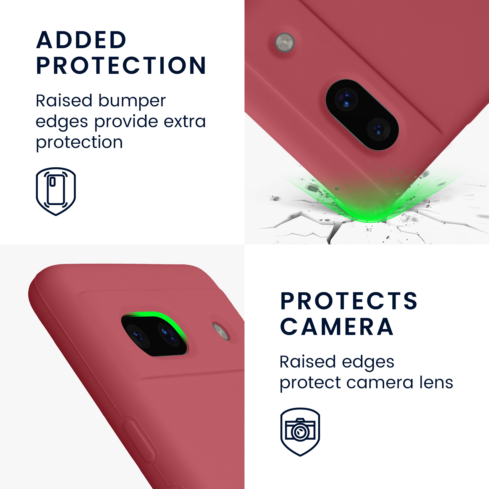 TPU kryt kwmobile Google Pixel 7a - Dark Rose