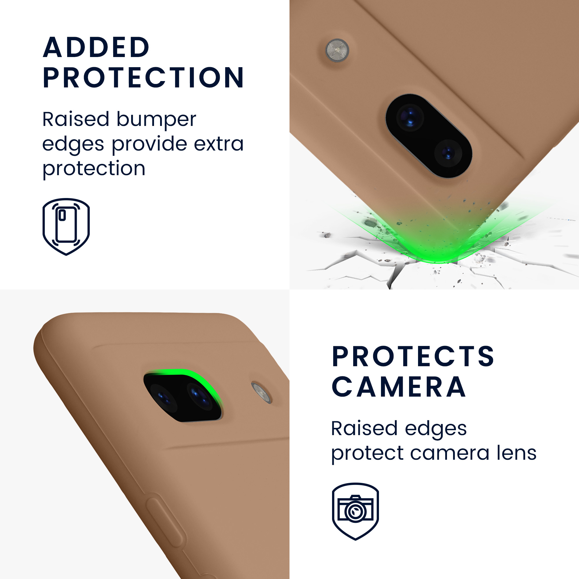 TPU kryt kwmobile Google Pixel 7a - Cappuccino