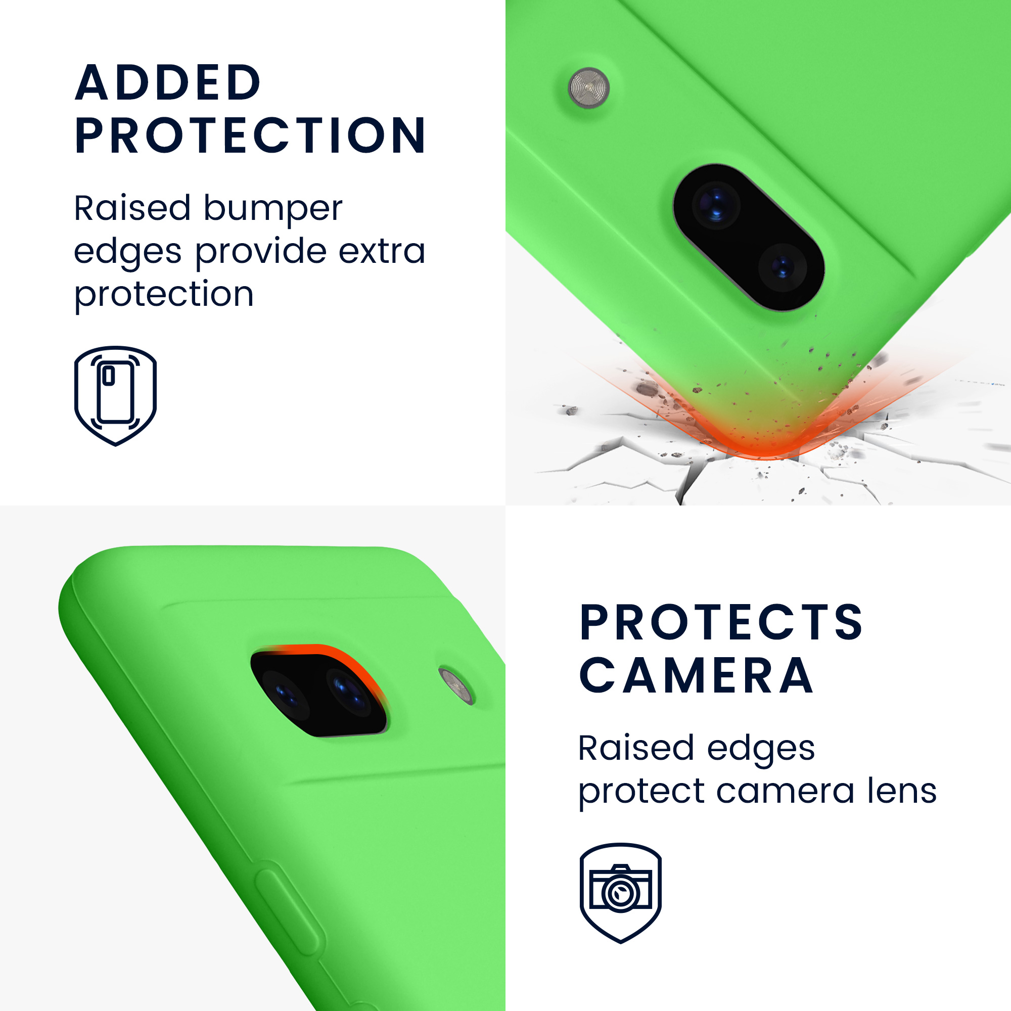 TPU kryt kwmobile Google Pixel 7a - limetkově zelený