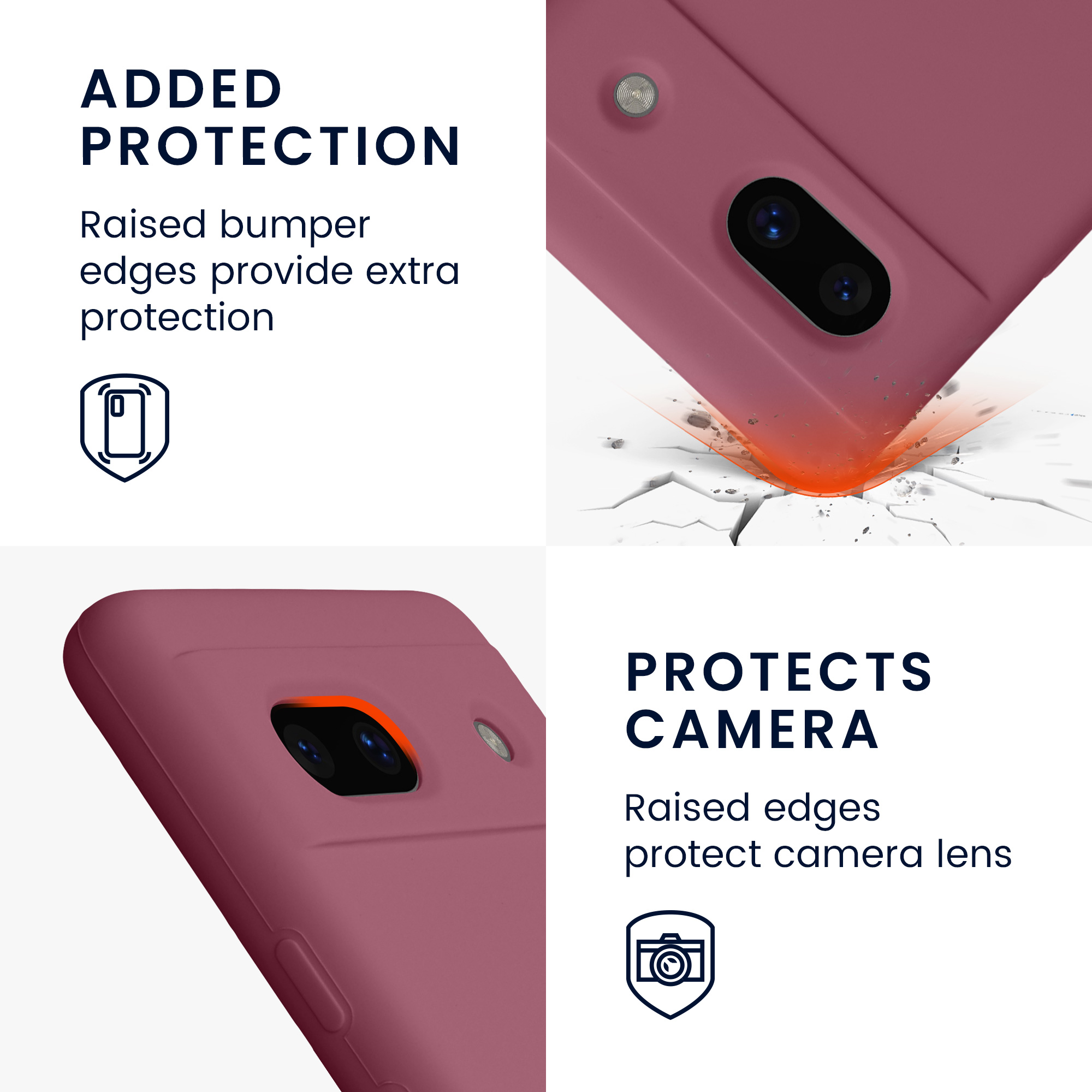 TPU kryt kwmobile Google Pixel 7a - Orchid Violet