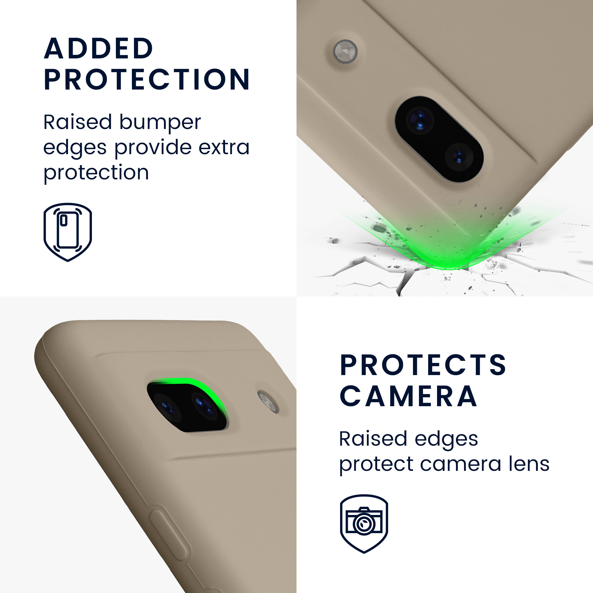 TPU kryt kwmobile Google Pixel 7a - Taupe