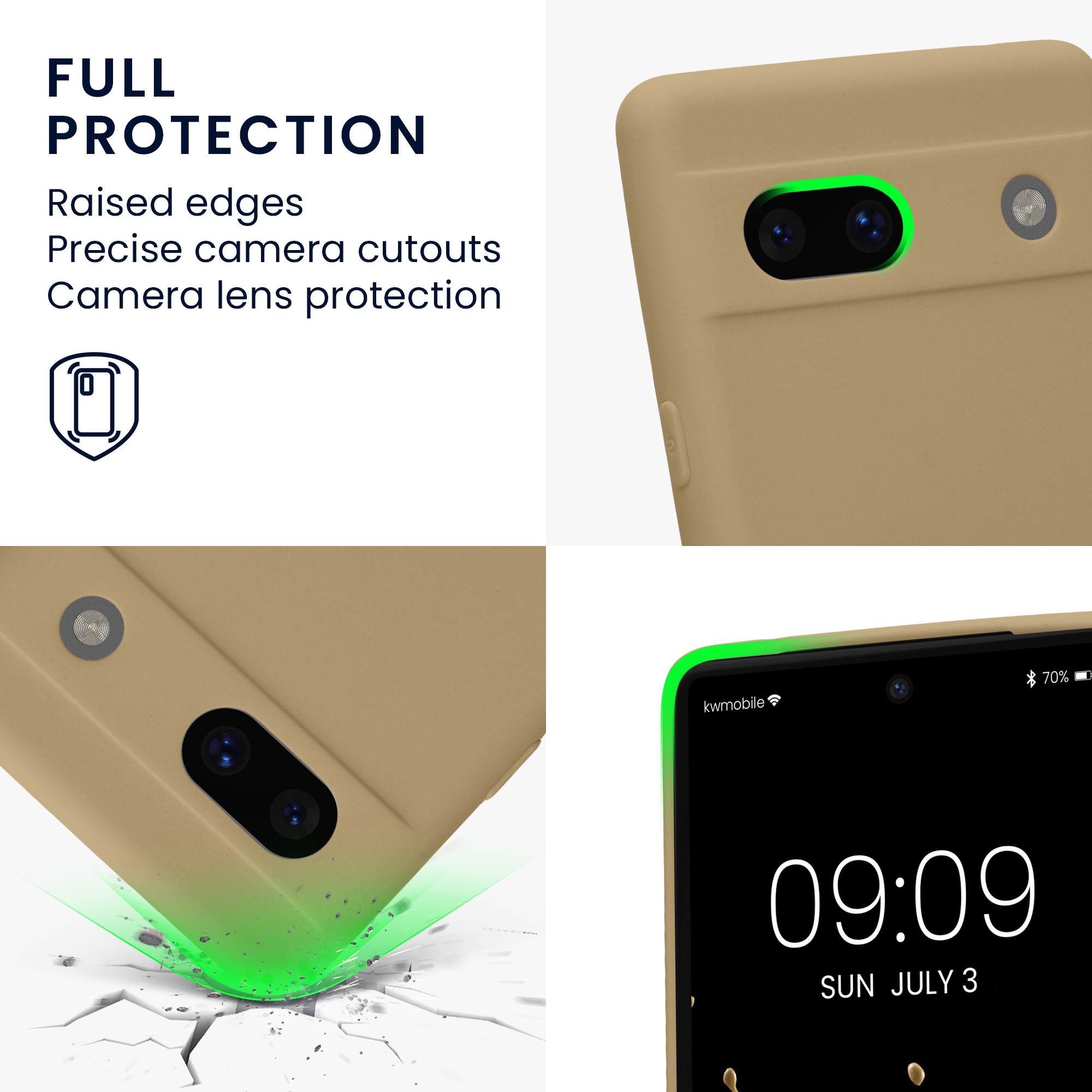 TPU kryt kwmobile Google Pixel 7a - Brownish Grey