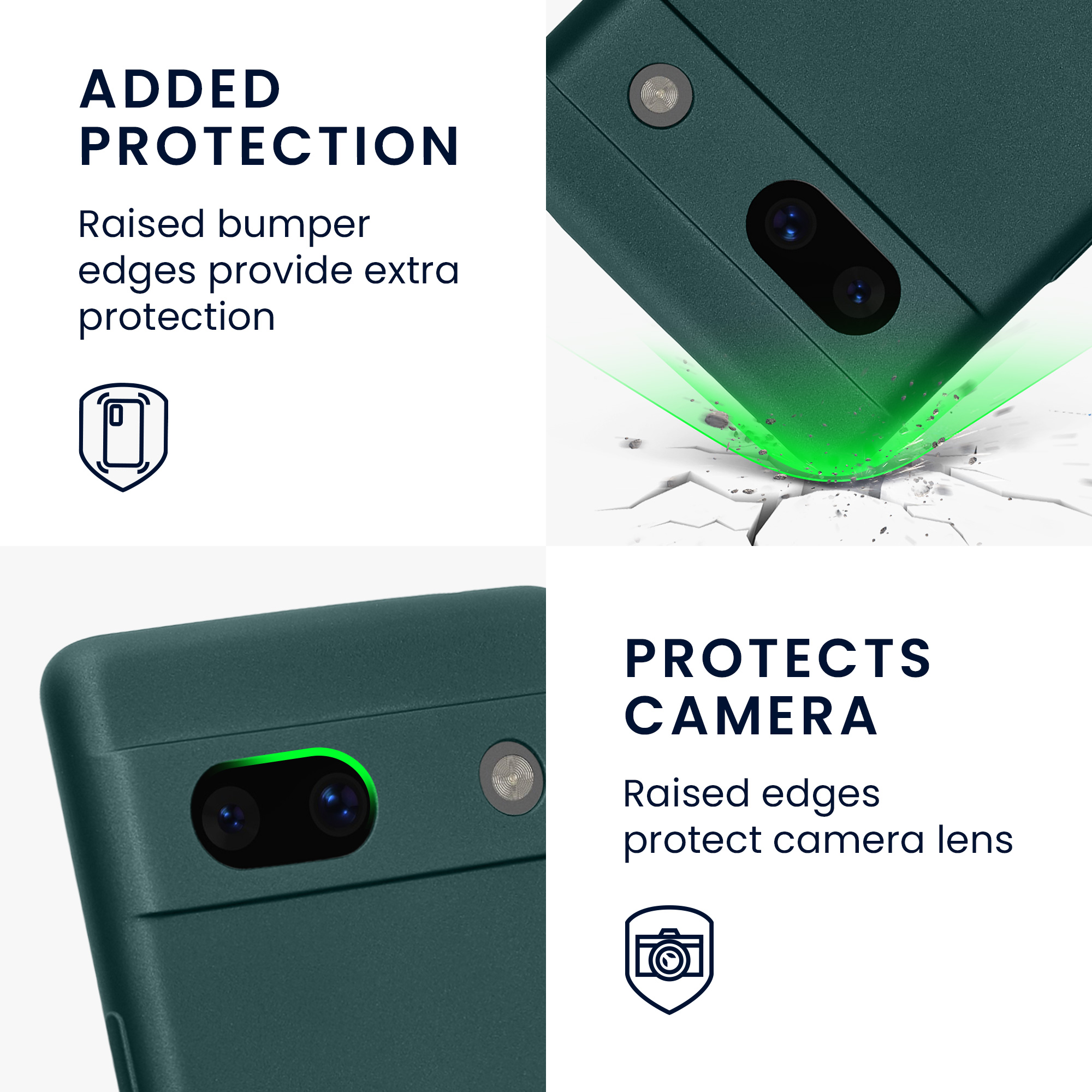 Metalický kryt kwmobile Google Pixel 7a - metalicky tyrkysový