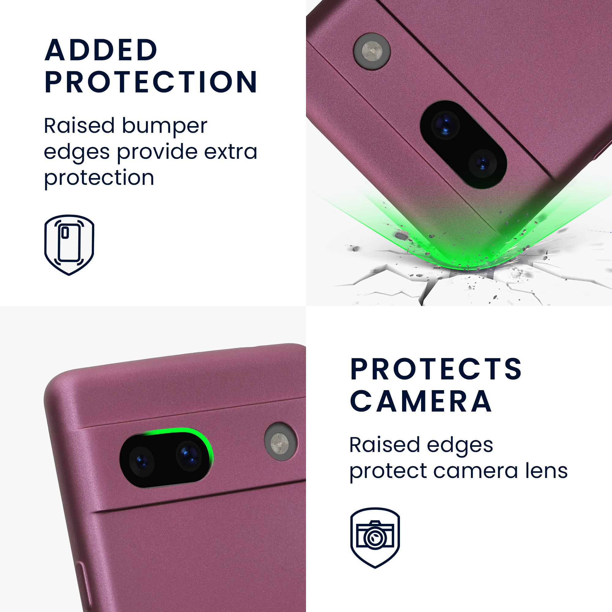 Metalický kryt kwmobile Google Pixel 7a - Metallic Lavender