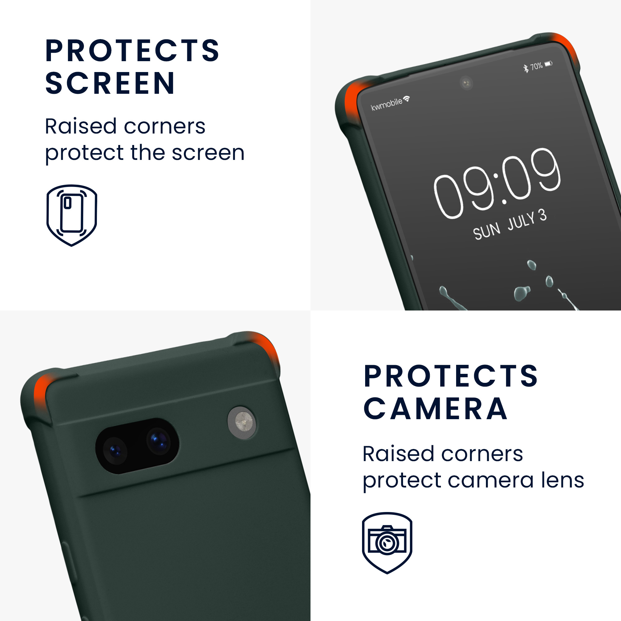 Crossbody kryt kwmobile Google Pixel 7a - Moss Green