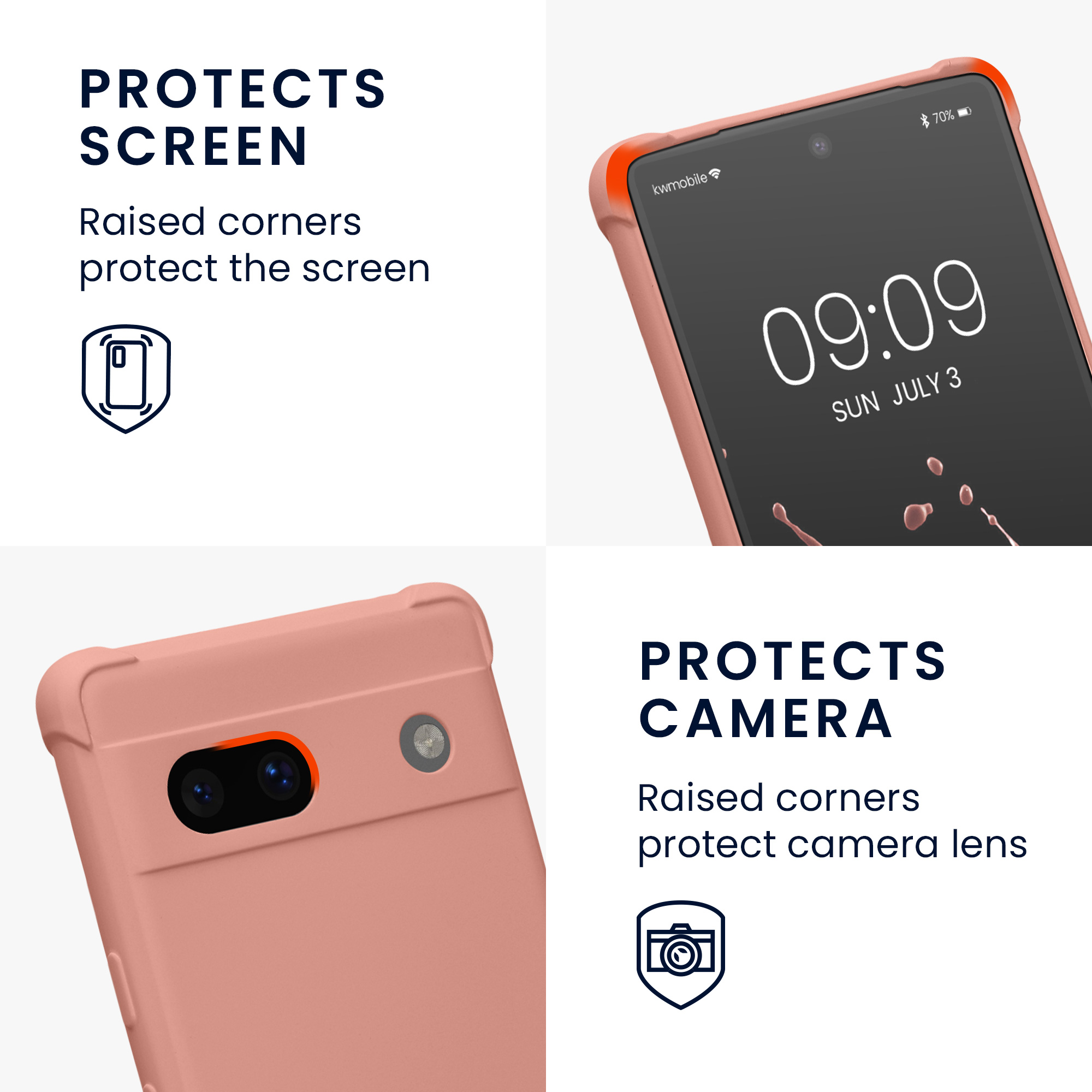 Crossbody kryt kwmobile Google Pixel 7a - perleťový