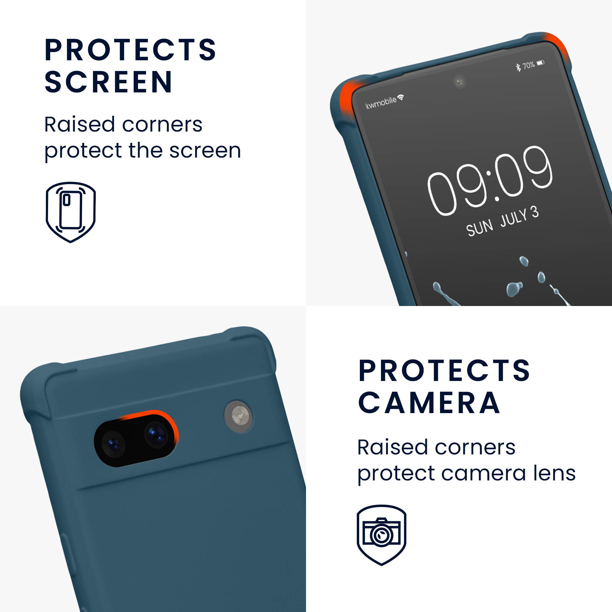 Crossbody kryt kwmobile Google Pixel 7a - Dark Blue