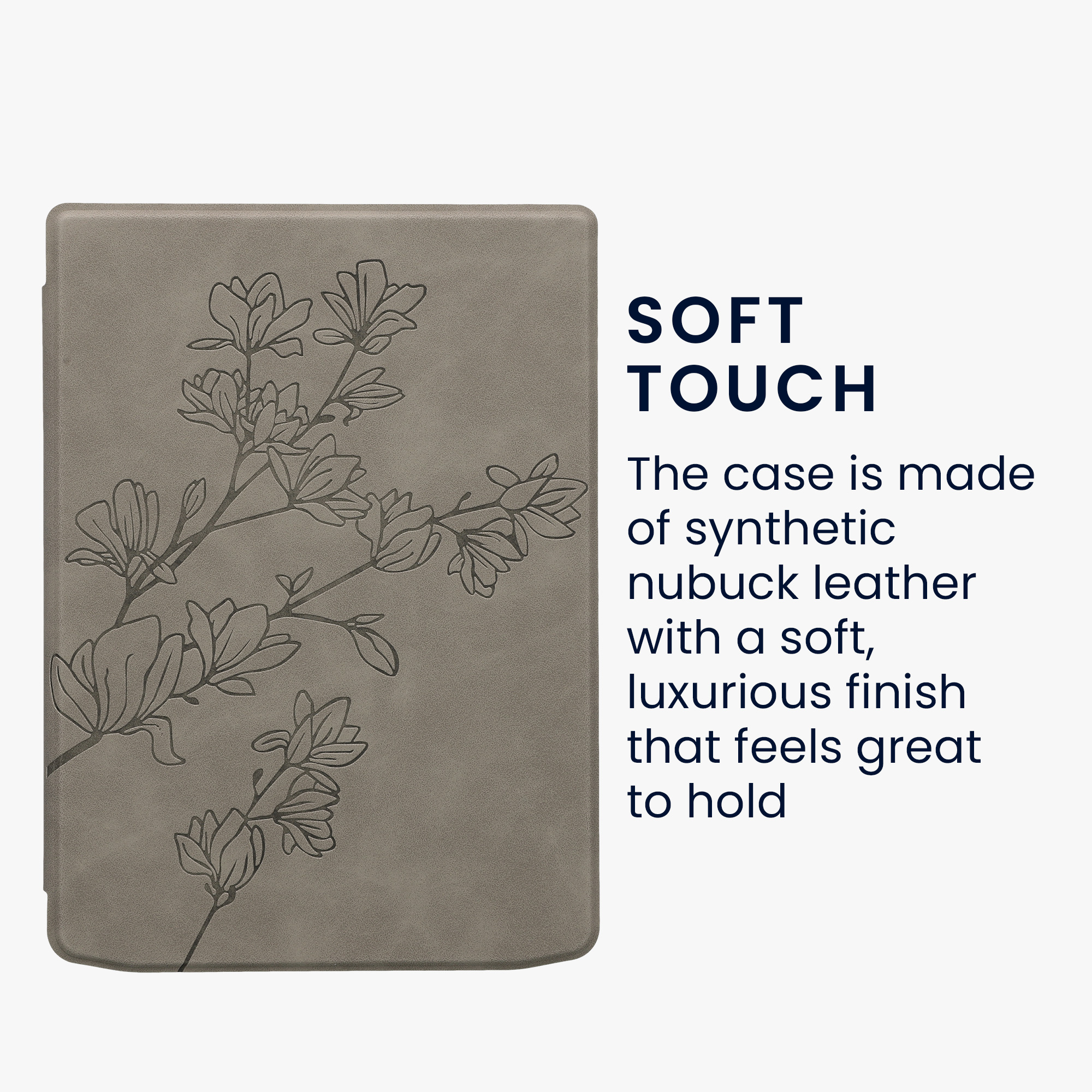 Pouzdro na čtečku kwmobile pro Pocketbook InkPad 4 / Color 3 / Color… - Magnolias Grey
