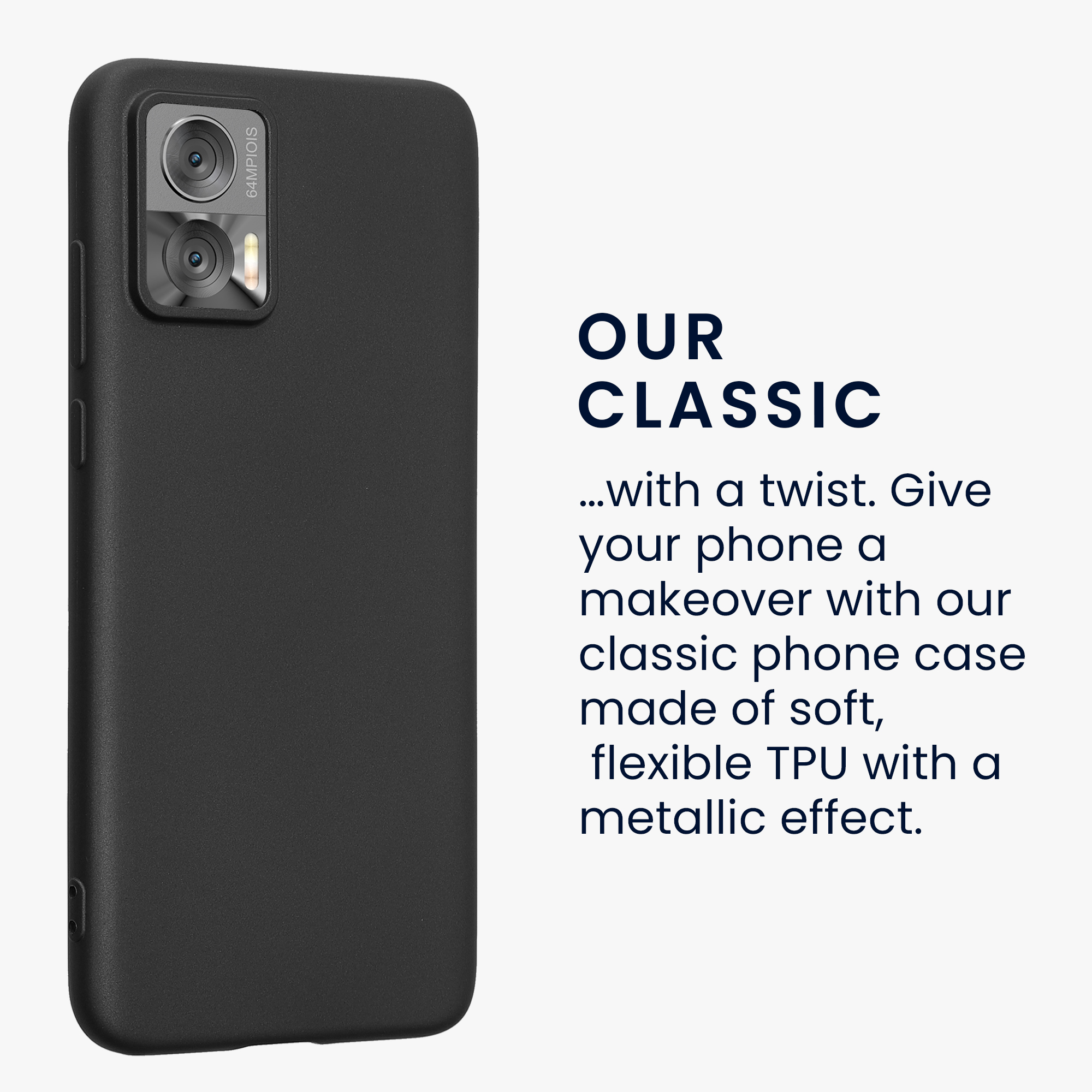 Metalický TPU kryt na mobil Motorola Edge 30 Neo kwmobile metalicky šedý