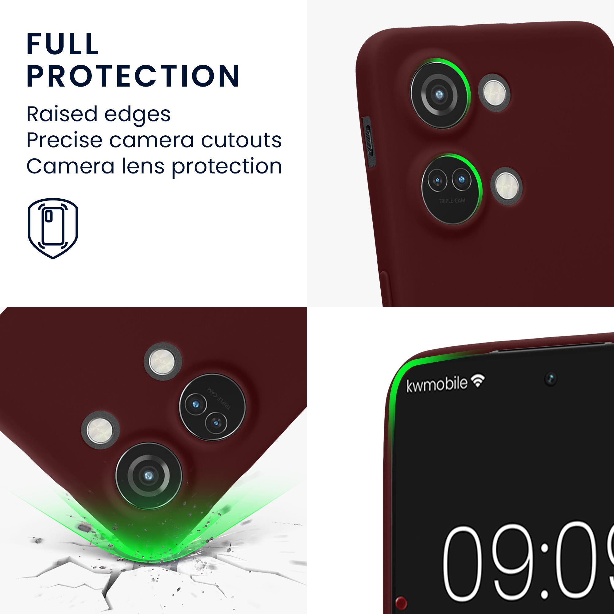Kwmobile Silikonový kryt OnePlus Nord 3 5G tawny červená