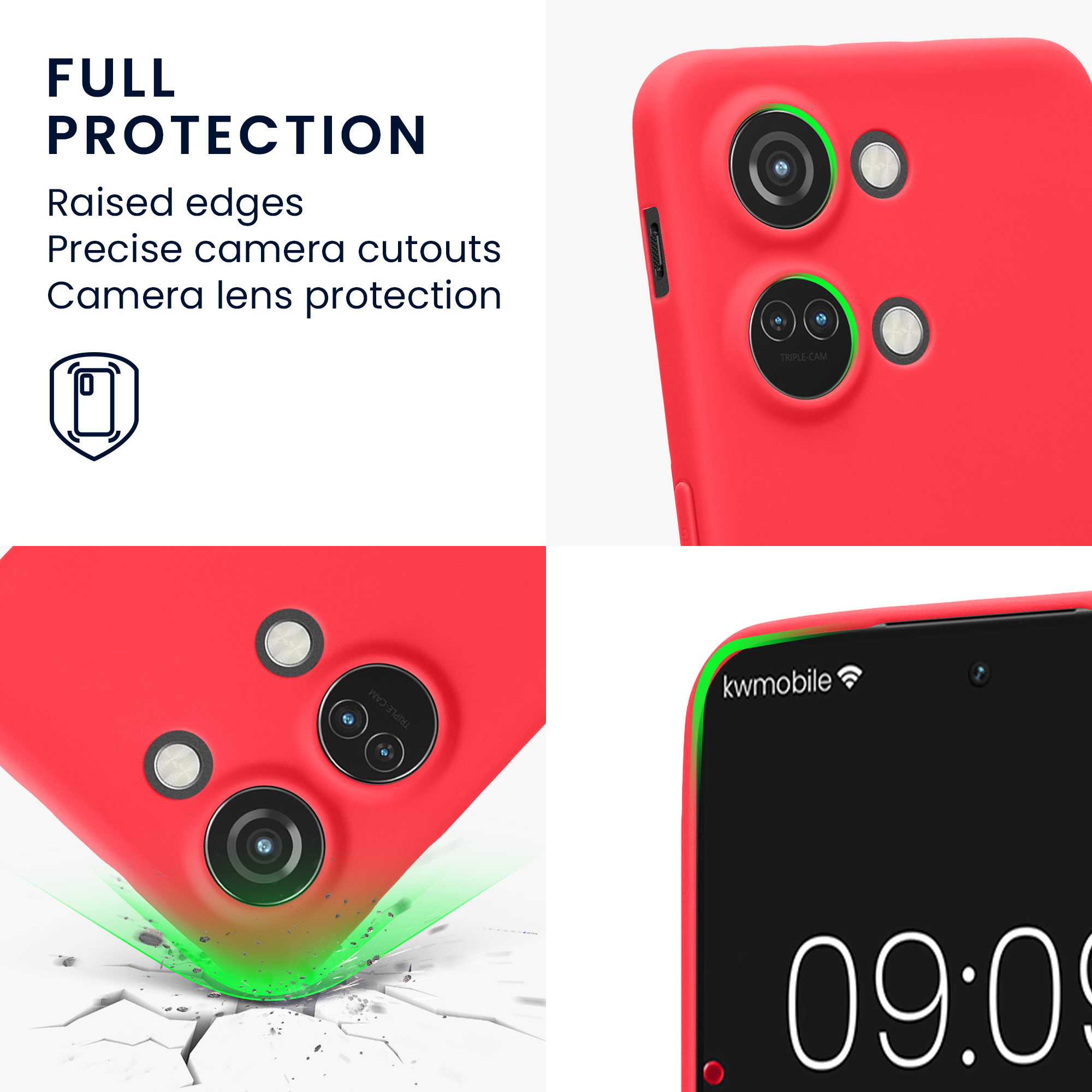 Kwmobile Silikonový kryt OnePlus Nord 3 5G neonově růžová