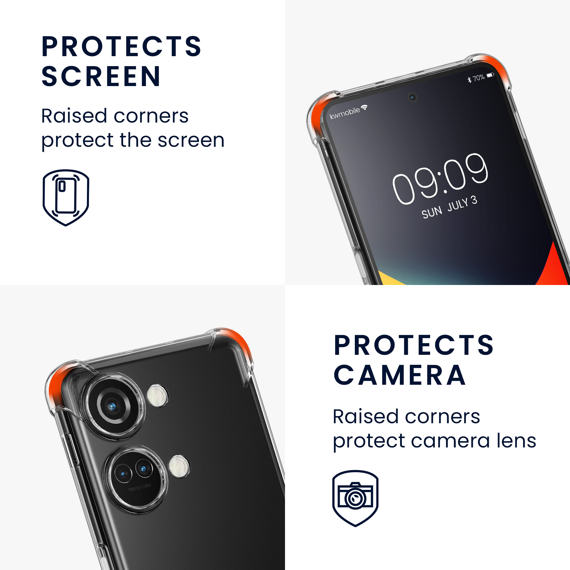 Kwmobile Crossbody pouzdro OnePlus Nord 3 5G transparentní / černá