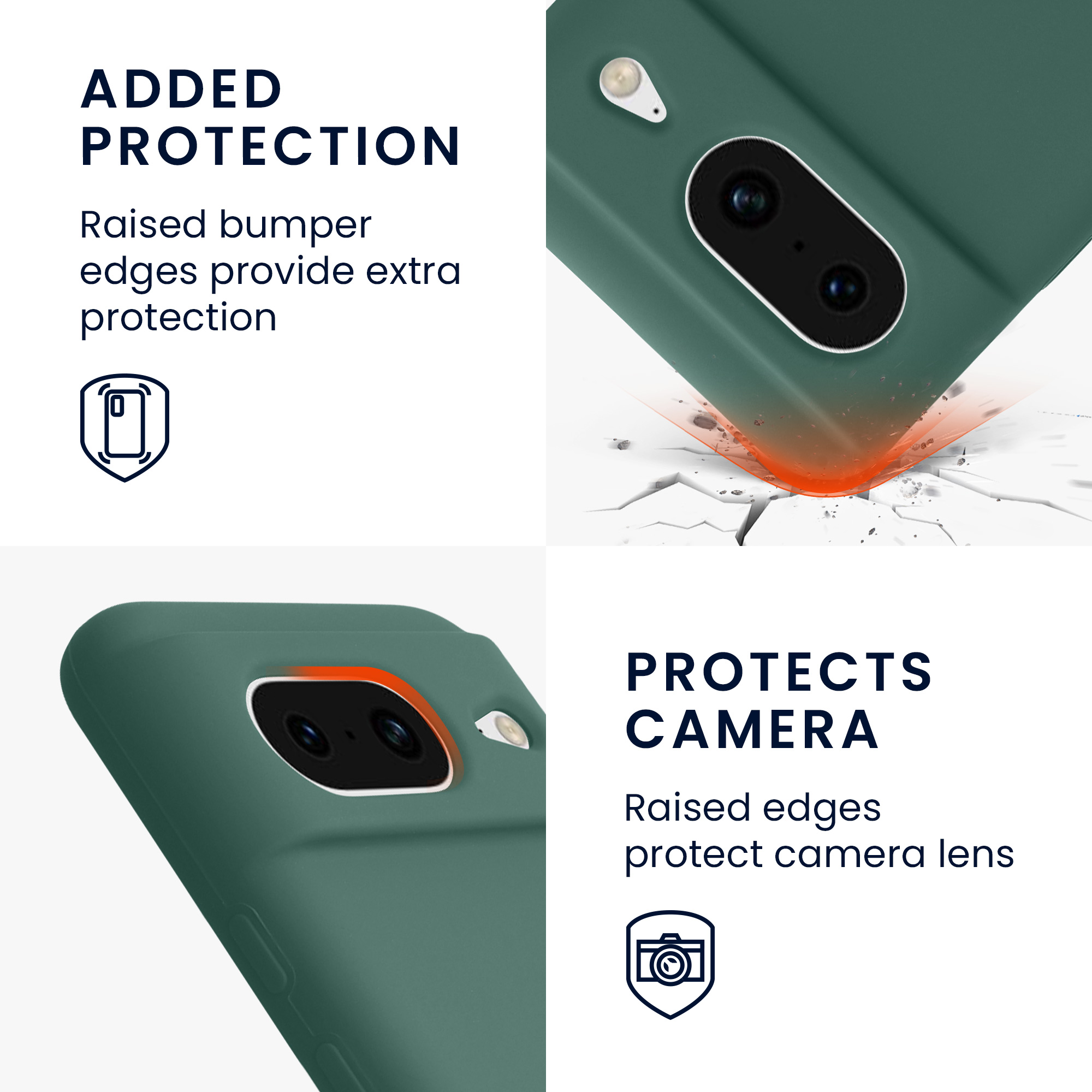 Silikonový kryt kwmobile pro Google Pixel 8 - lesně zelené