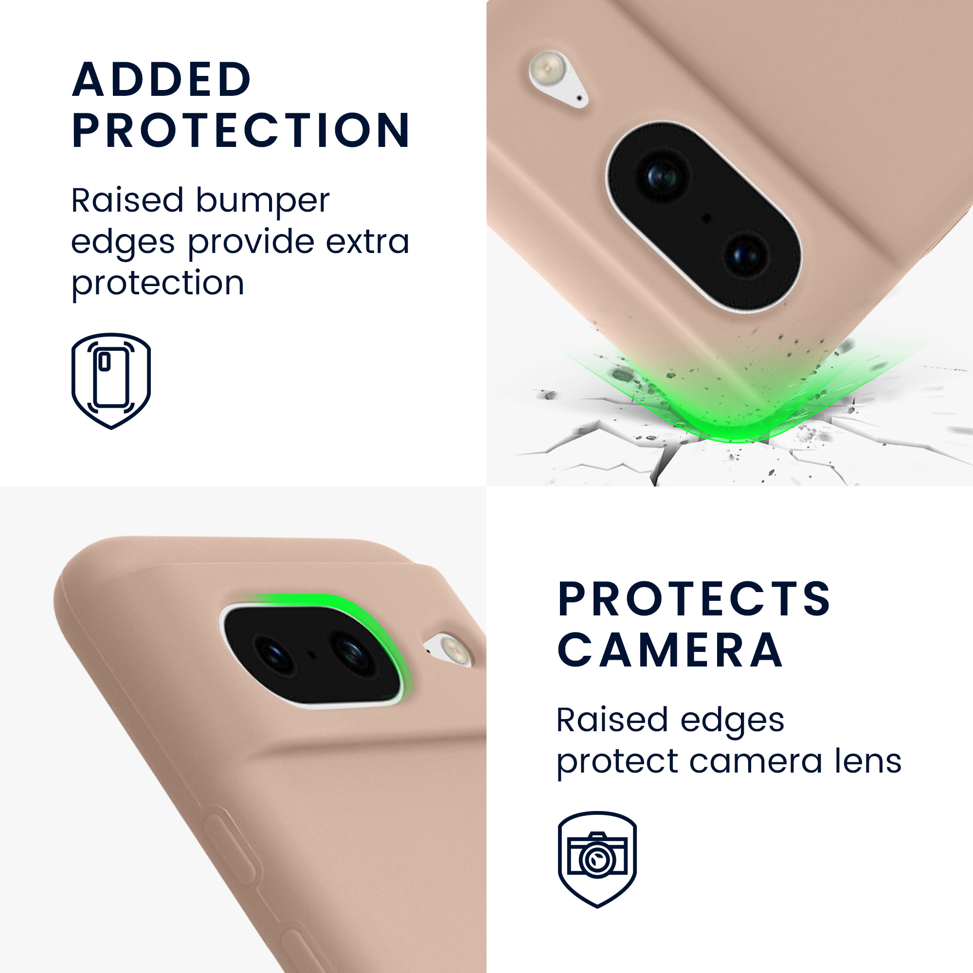 TPU kryt kwmobile Google Pixel 8 - matně starorůžový