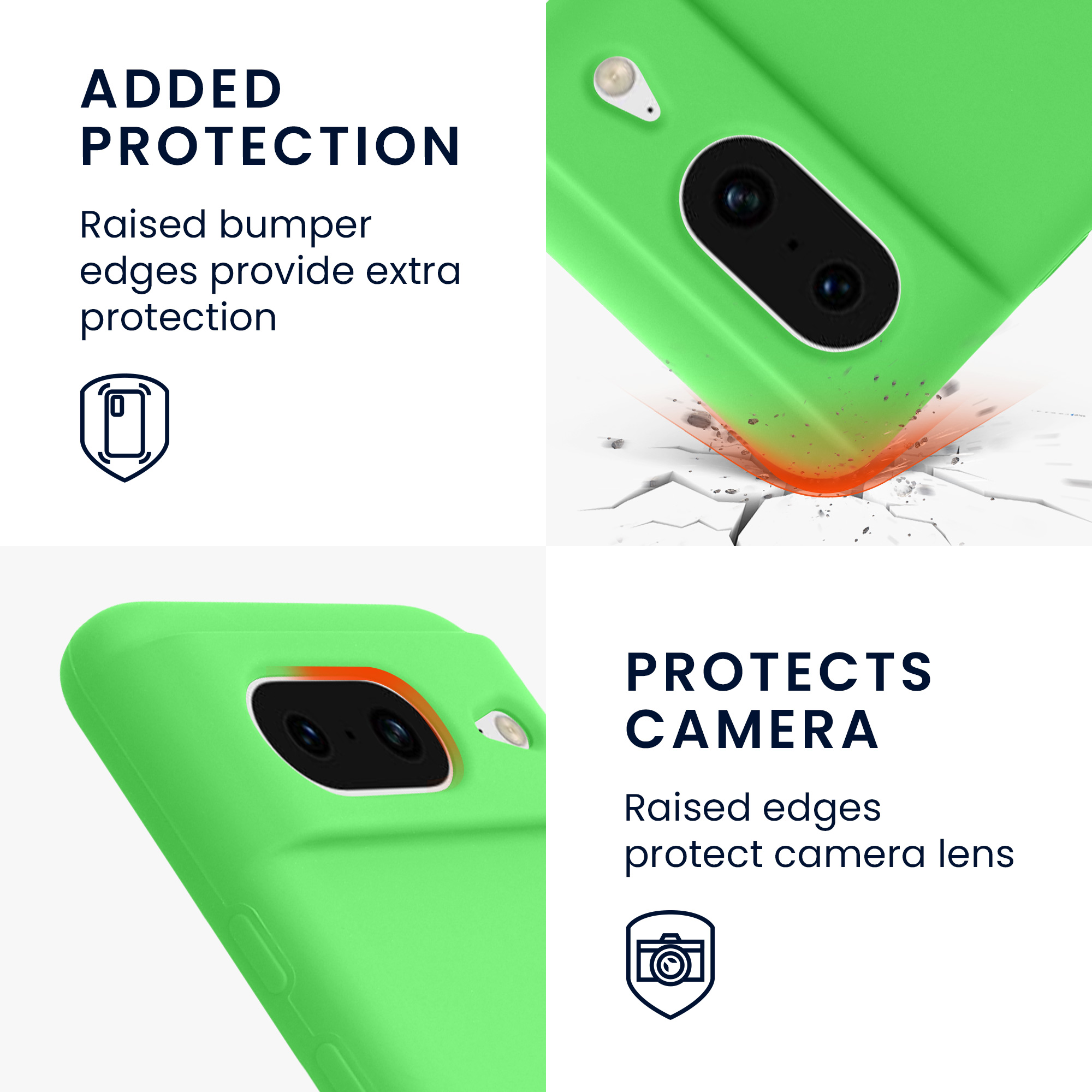 Pouzdro pro Google Pixel 8 kwmobile silikonové - limetkově zelená