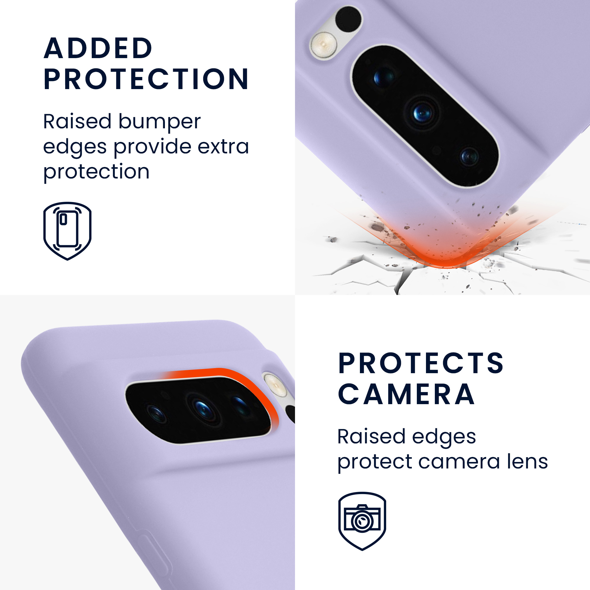 Pouzdro pro Google Pixel 8 Pro kwmobile silikonové - levandulová