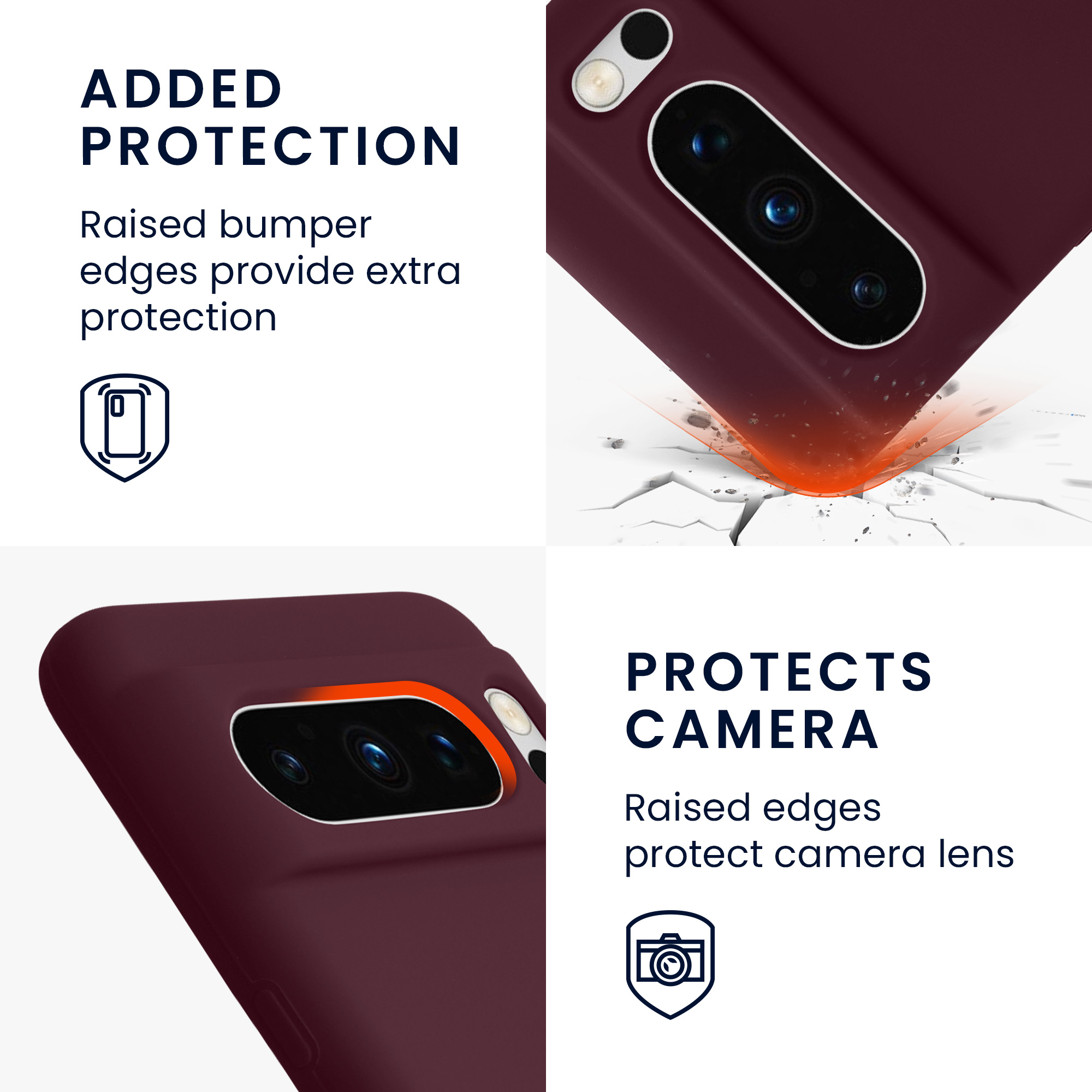 Pouzdro pro Google Pixel 8 Pro kwmobile silikonové - vínově fialová