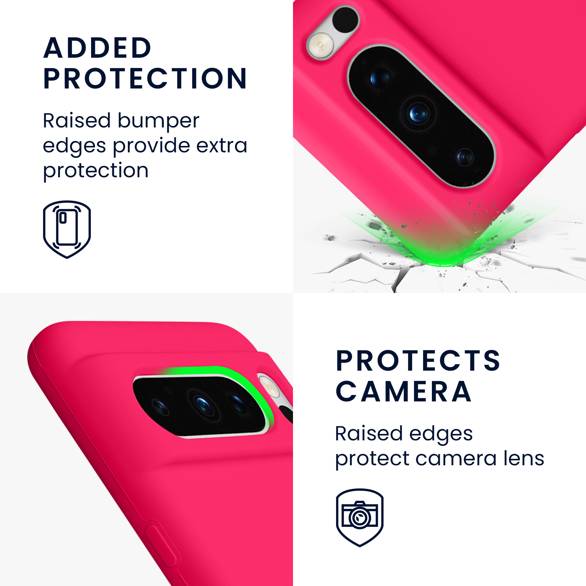 Pouzdro pro Google Pixel 8 Pro kwmobile silikonové - neonově růžová