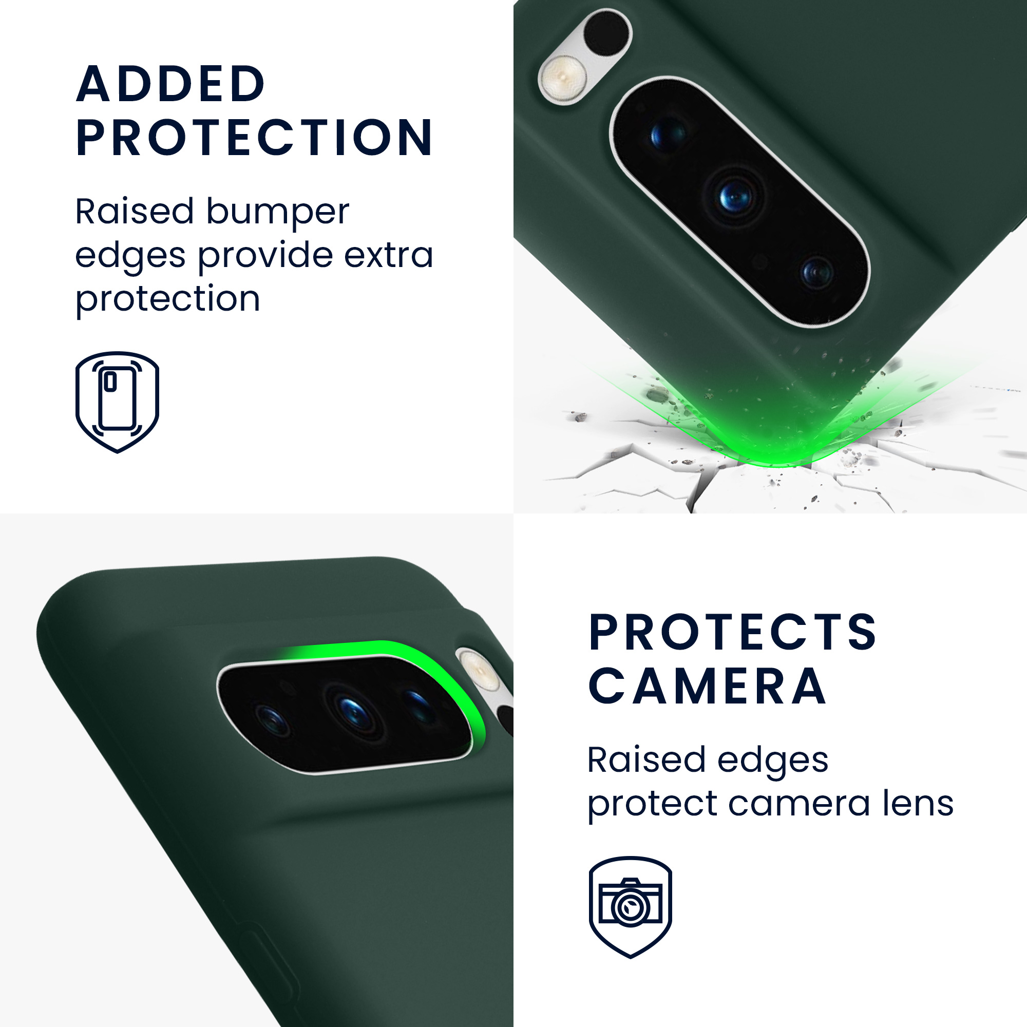Pouzdro pro Google Pixel 8 Pro kwmobile silikonové - mechově zelená