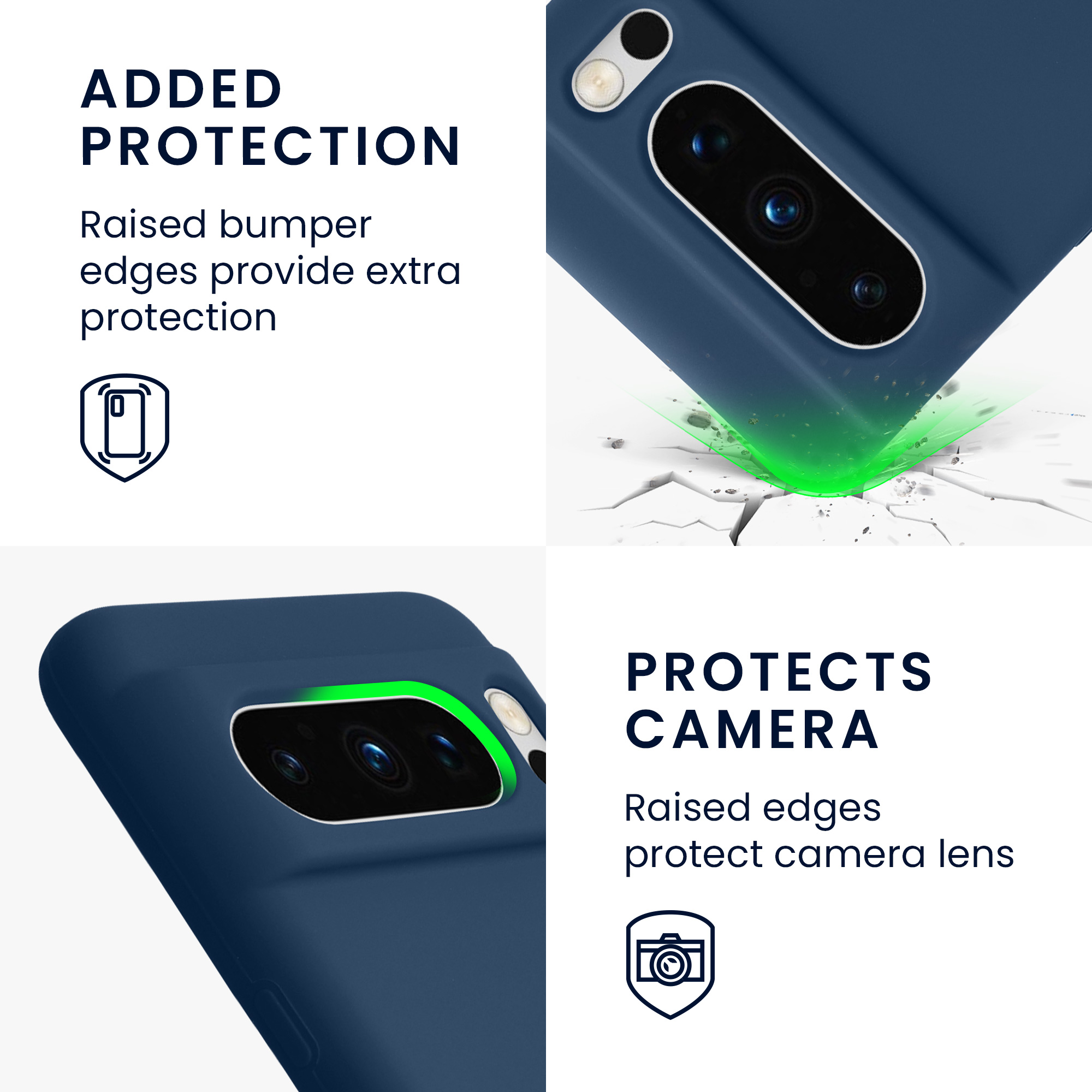 Pouzdro pro Google Pixel 8 Pro kwmobile silikonové - tmavě modrá