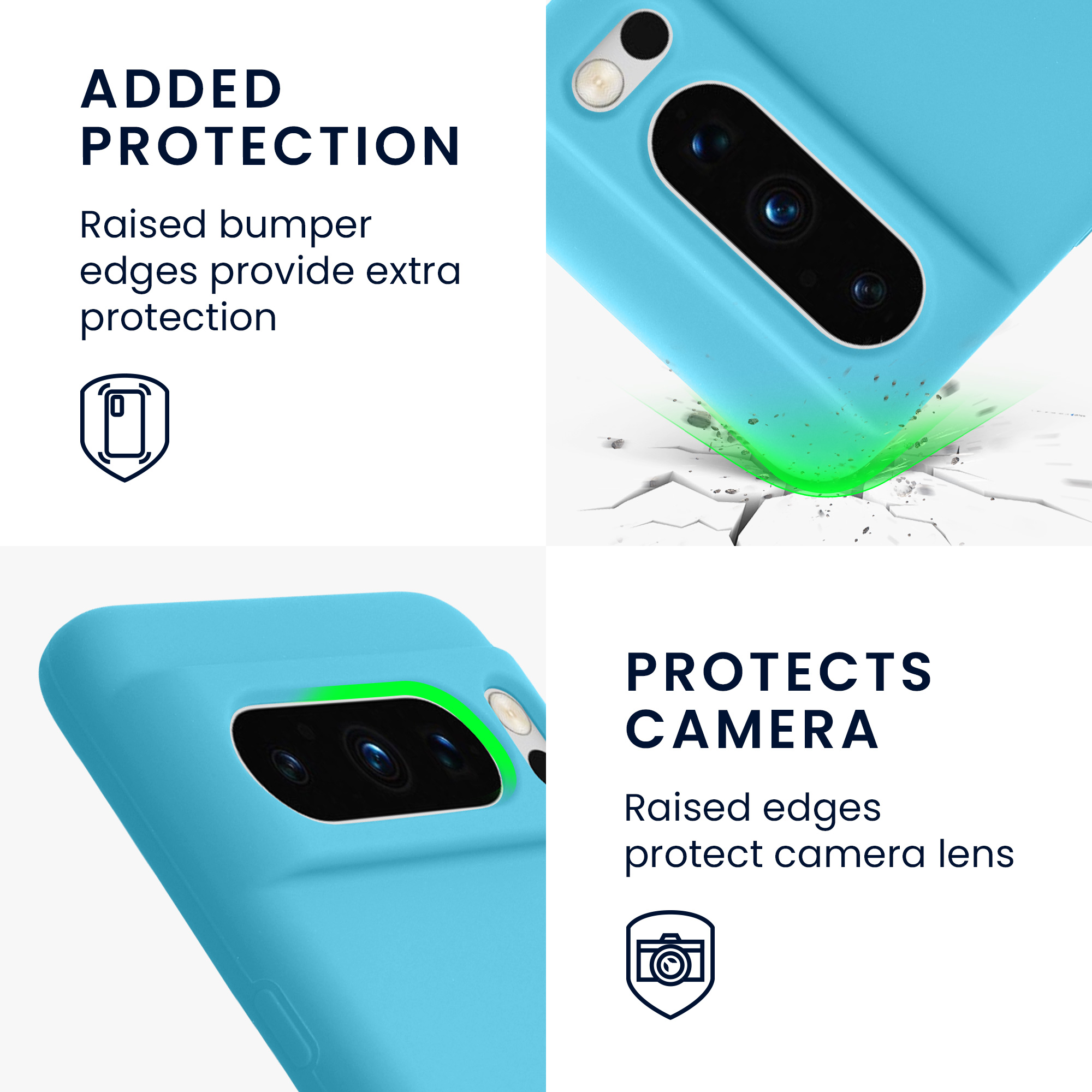Pouzdro pro Google Pixel 8 Pro kwmobile silikonové - světle modrá