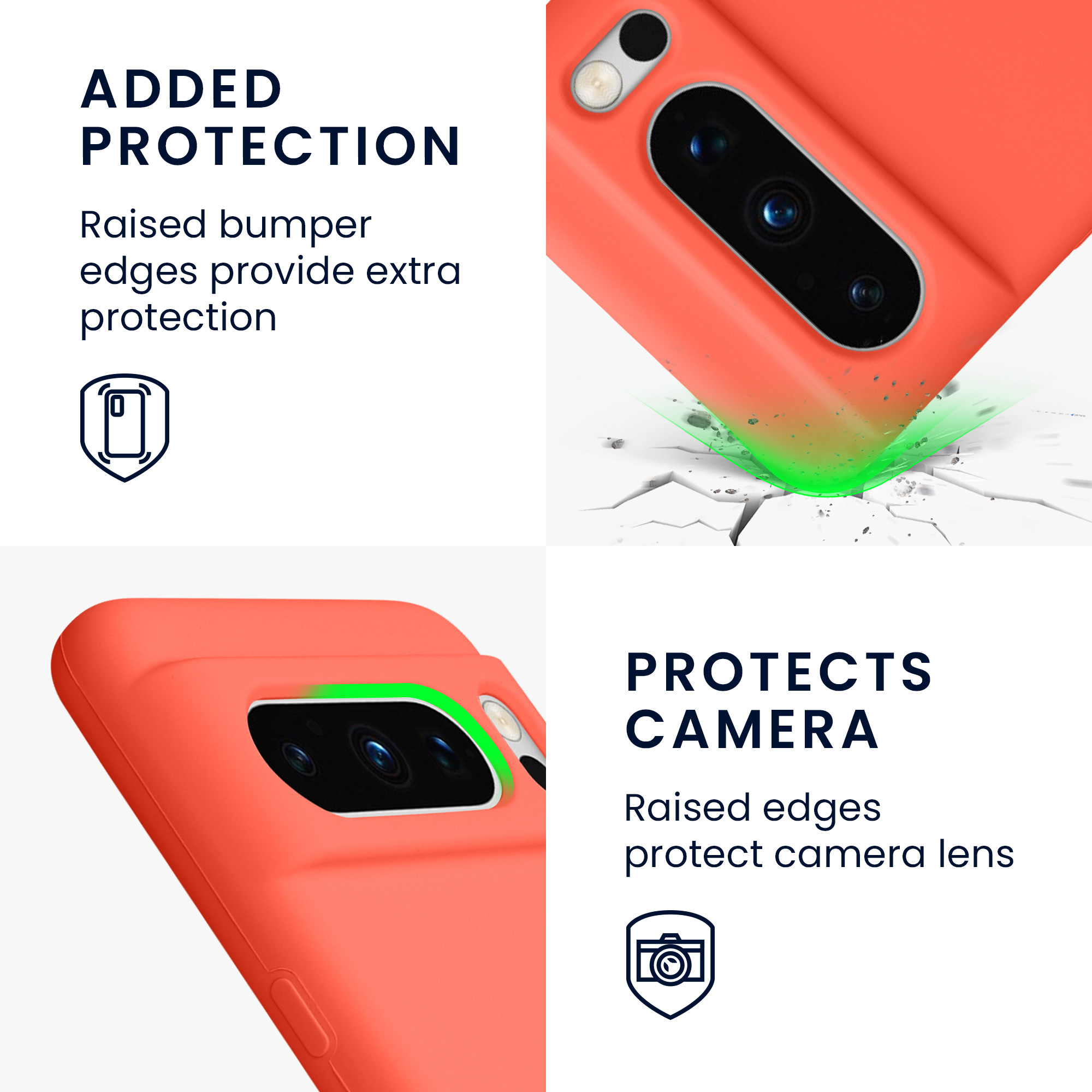 Pouzdro pro Google Pixel 8 Pro kwmobile silikonové - sytá korálová
