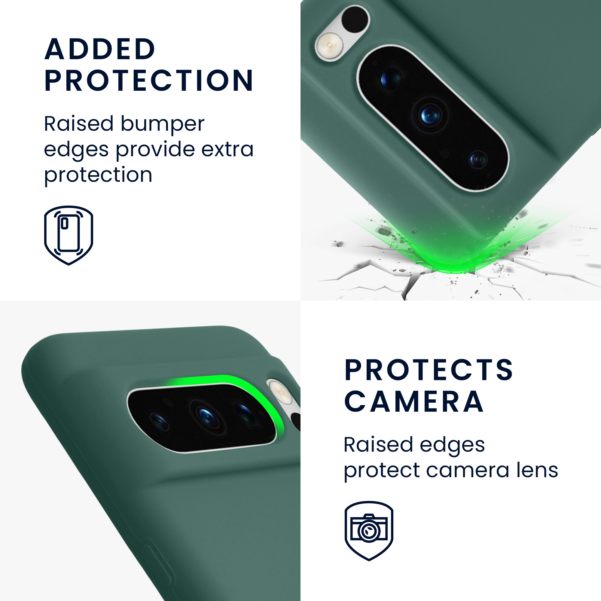Pouzdro pro Google Pixel 8 Pro kwmobile silikonové - lesní zelená