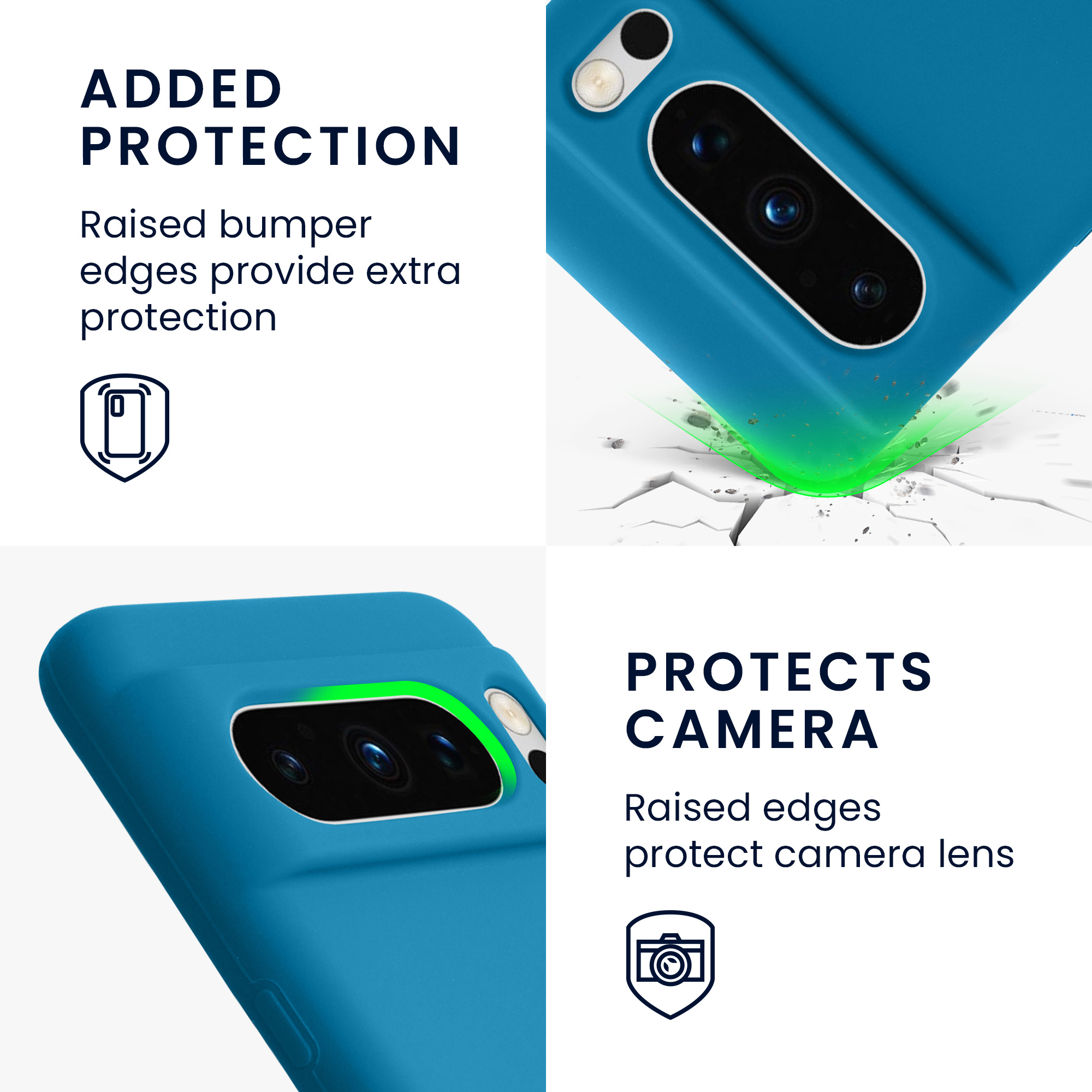 Kryt na mobil Google Pixel 8 Pro - kwmobile, karibský modrý