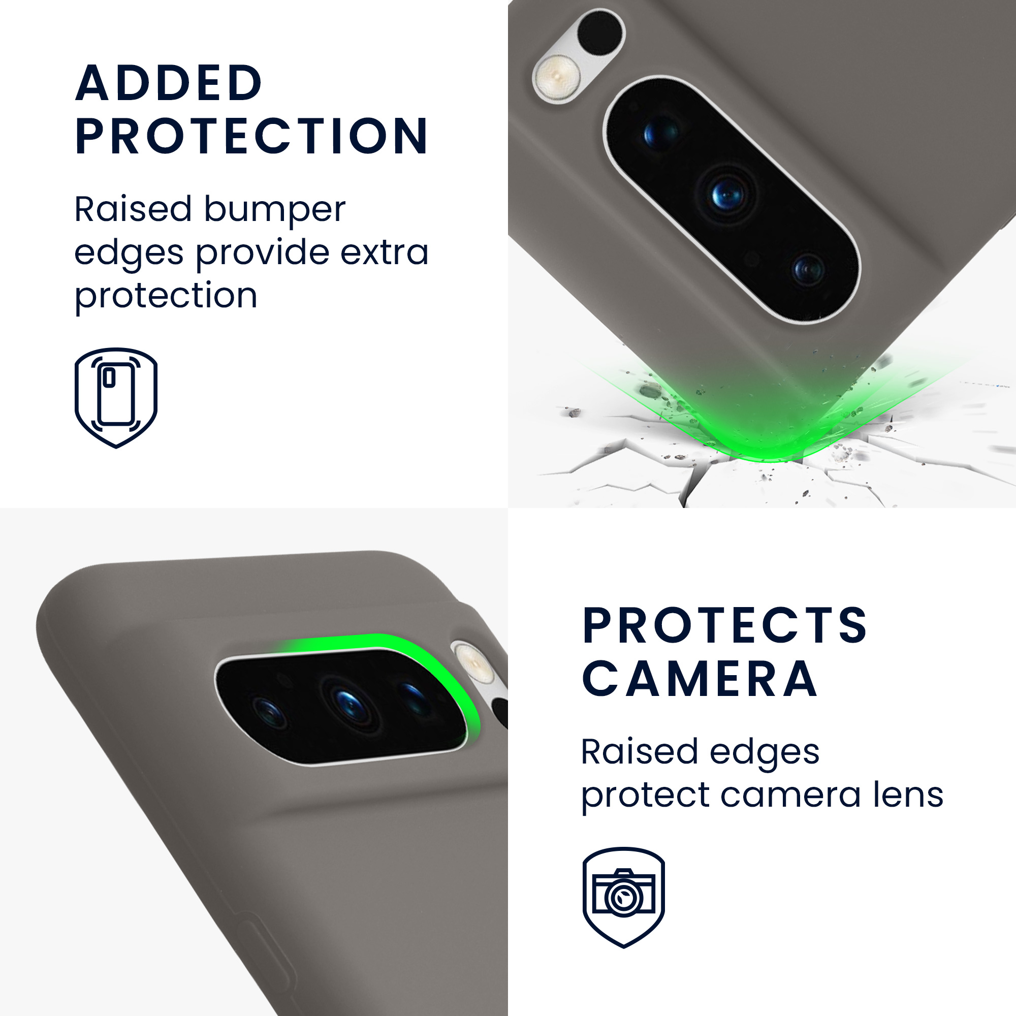 Pouzdro pro Google Pixel 8 Pro kwmobile silikonové - šedobéžová