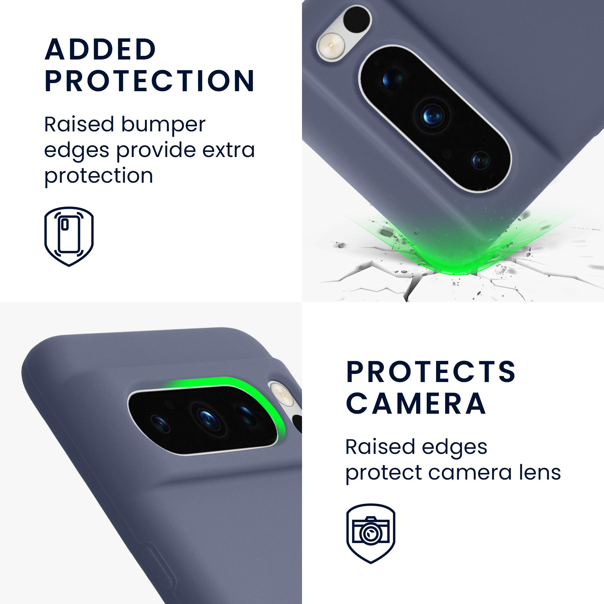 Pouzdro pro Google Pixel 8 Pro kwmobile silikonové - modrošedá
